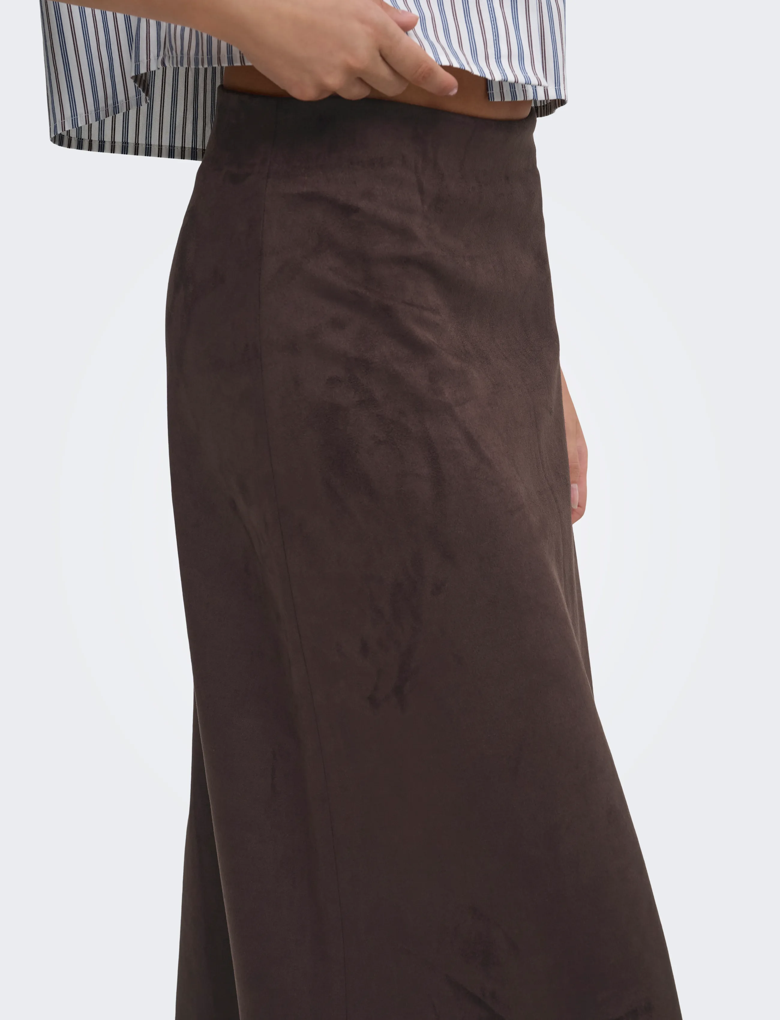 ONLY - ONLDIANE FAUX SUEDE SKIRT CC OTW - midi kjolar - coffee bean - 4