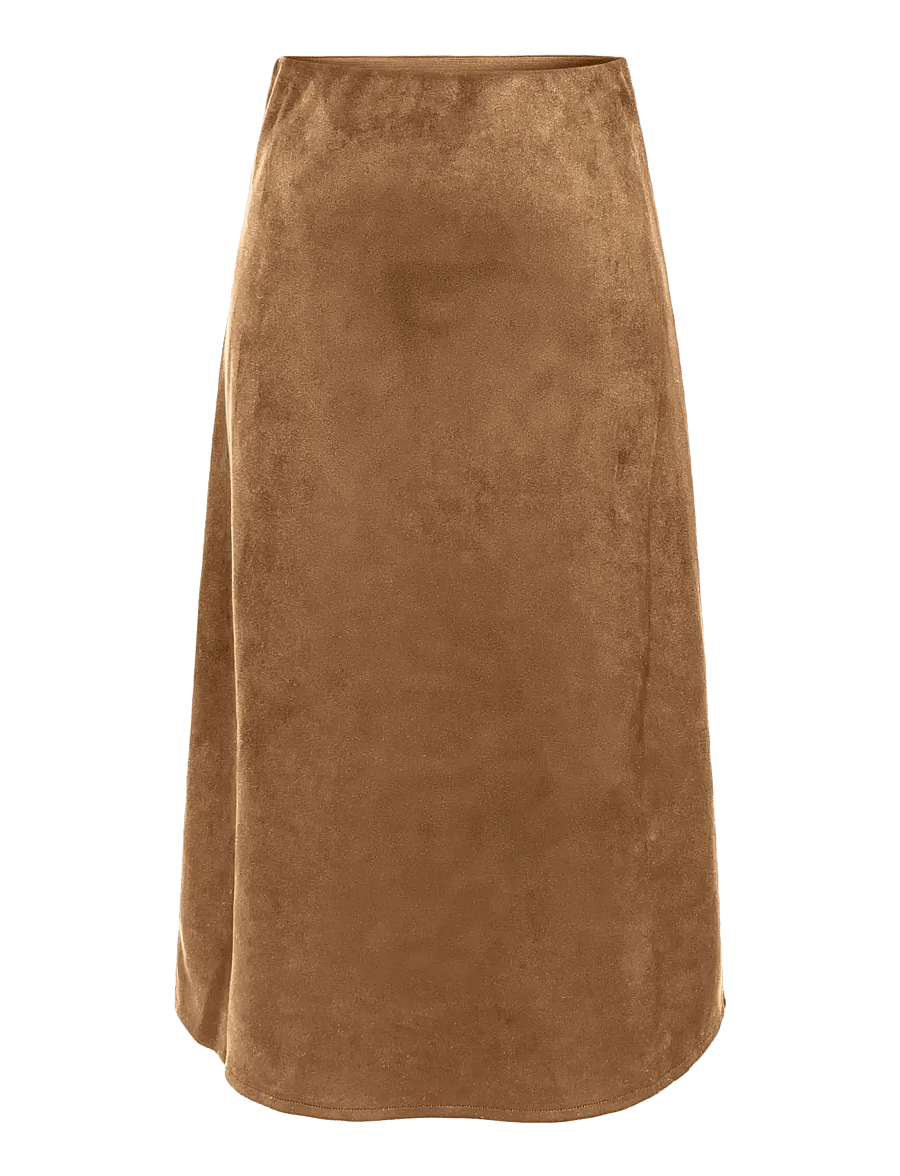 ONLY - ONLDIANE FAUX SUEDE SKIRT CC OTW - midi-röcke - cognac - 0
