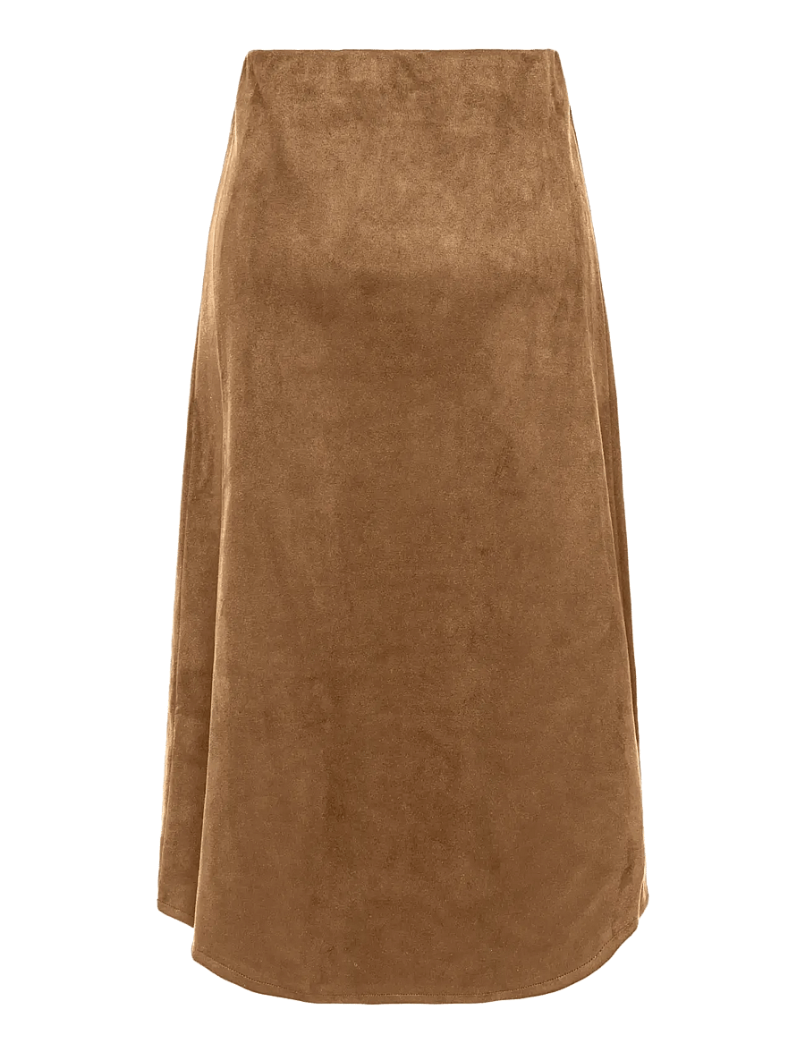 ONLY - ONLDIANE FAUX SUEDE SKIRT CC OTW - midi-röcke - cognac - 1
