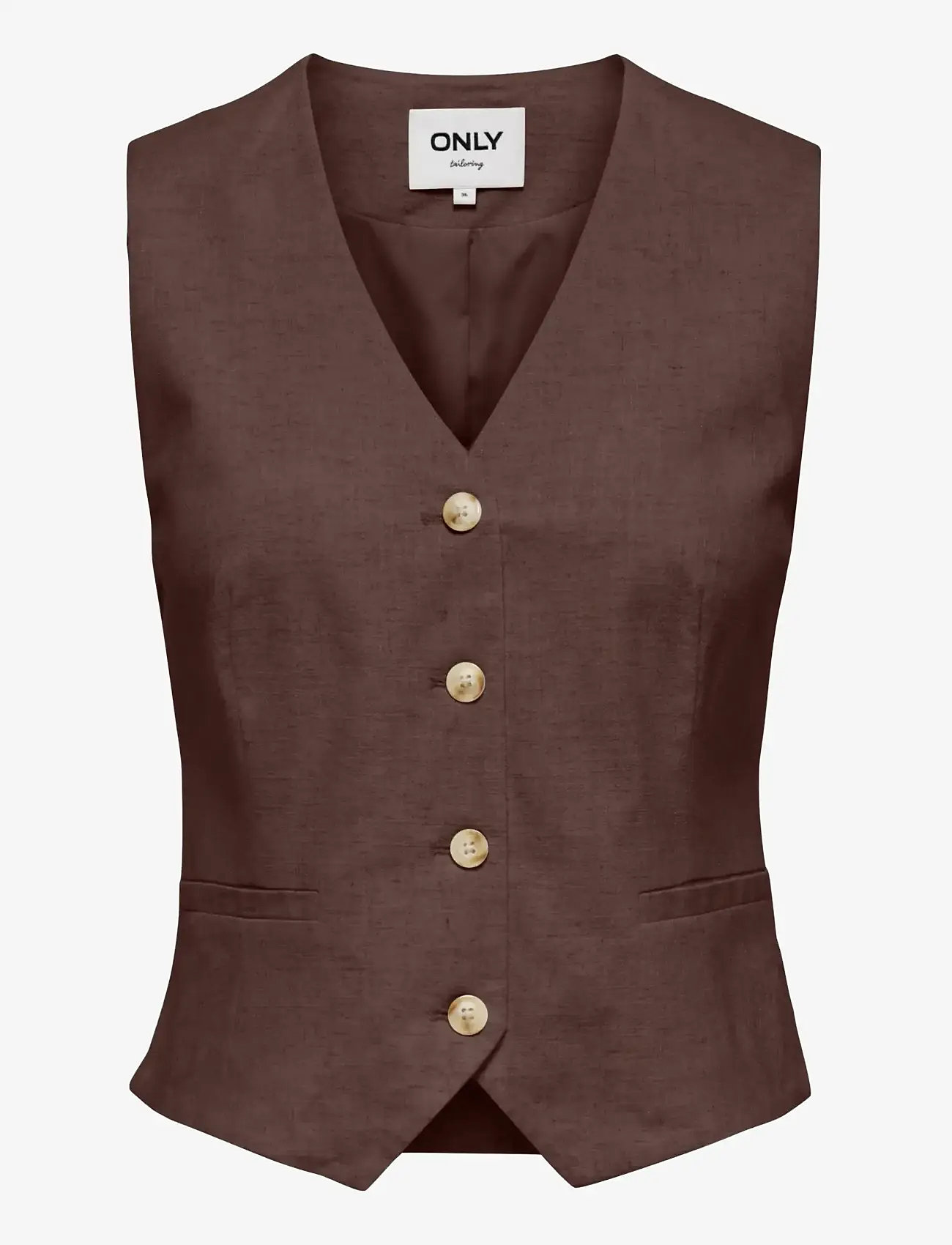 ONLY - ONLSIESTA S/L LINEN BL VEST TLR - forårsjakker - shopping bag - 0