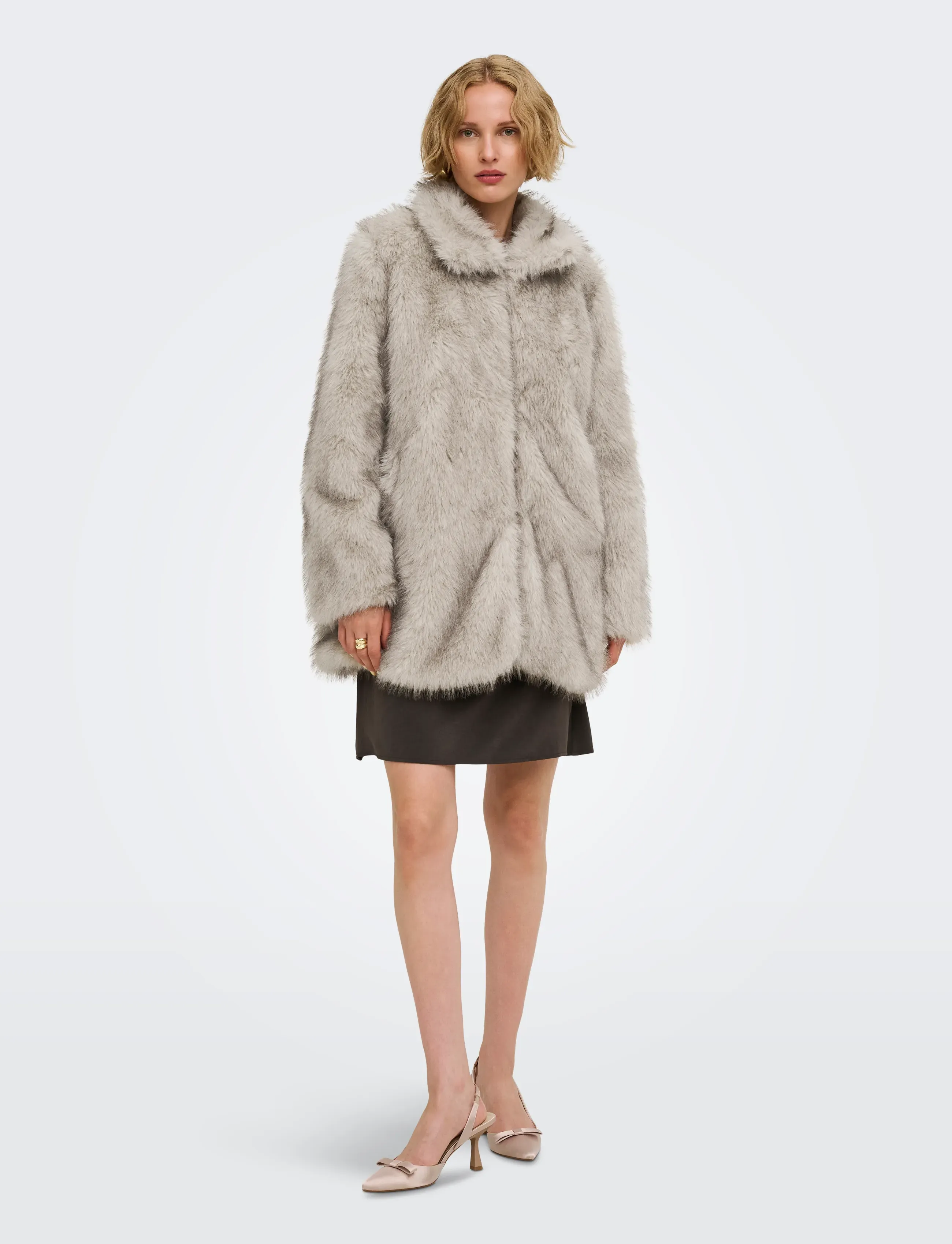 ONLY - ONLDAWN FUR COAT CC OTW - faux fur - satellite - 4