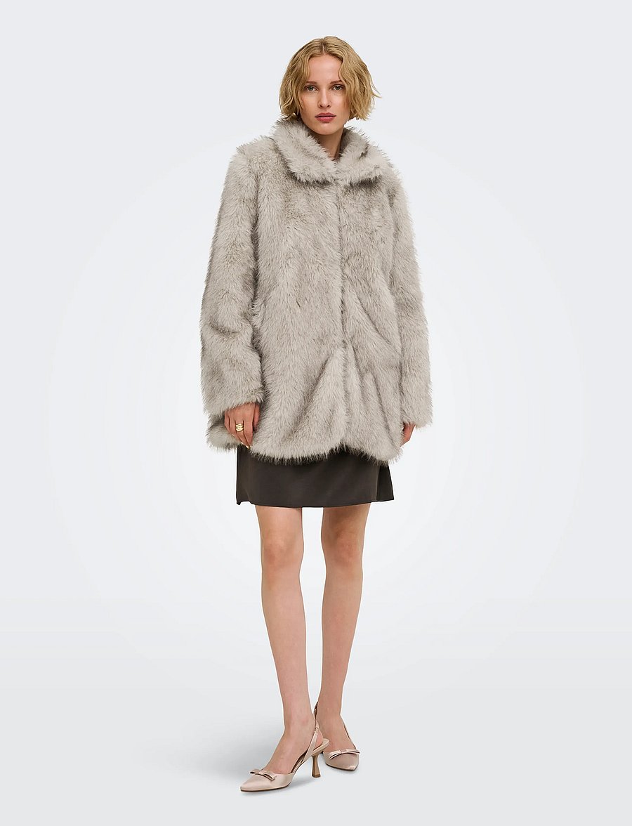 ONLY - ONLDAWN FUR COAT CC OTW - faux fur - satellite - 4