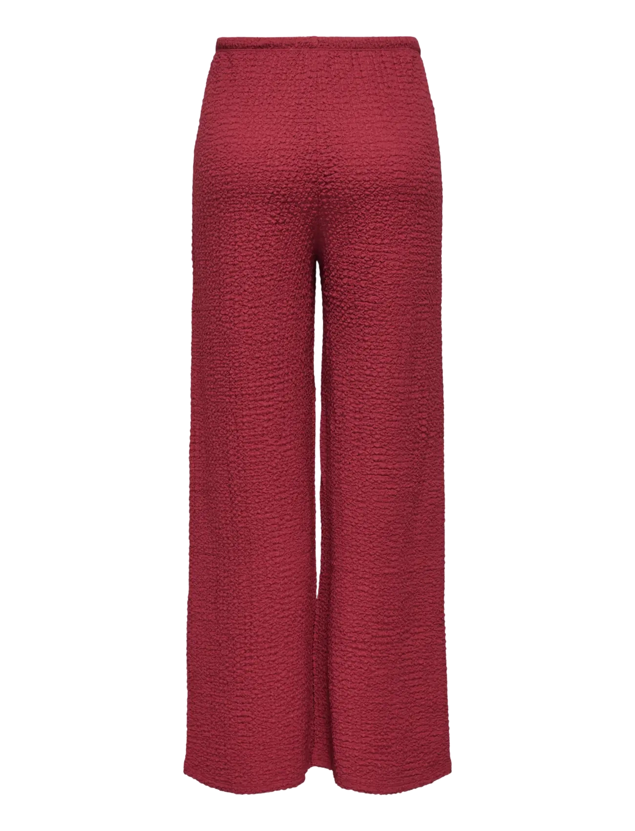 ONLY - ONLERIKKA HW WIDE CRINKLE PANT PNT - bukser med brede ben - brick red - 2