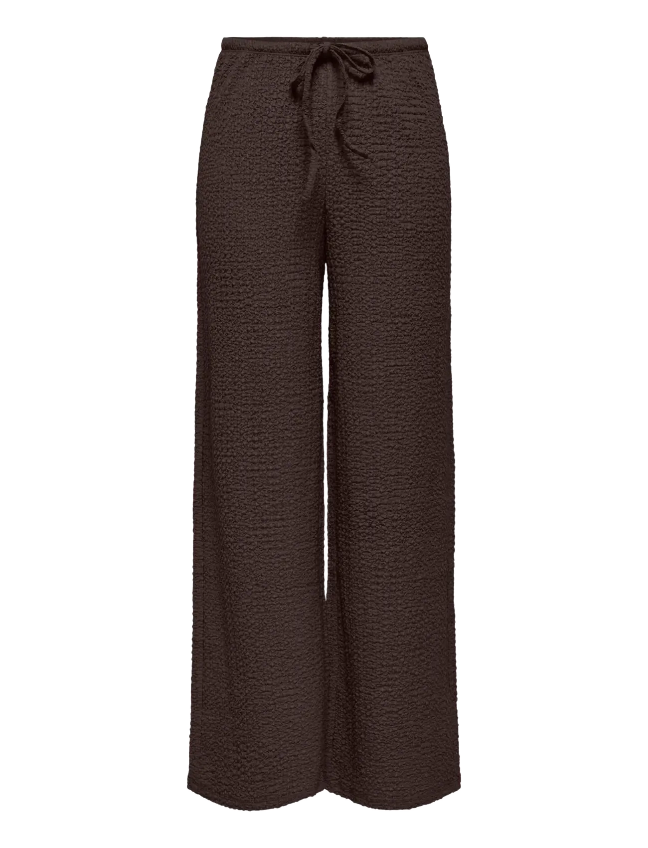 ONLY ONLERIKKA HW WIDE CRINKLE PANT PNT - Püksid - COFFEE BEAN / brown