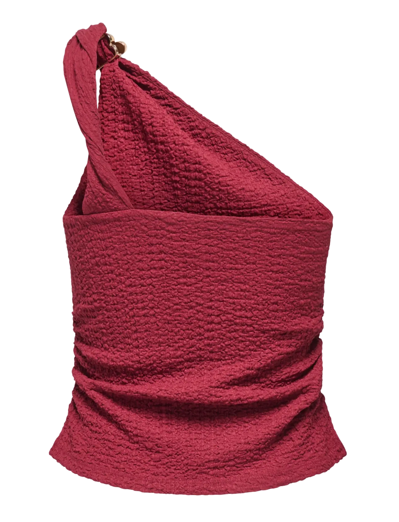 ONLY - ONLERIKKA ASSYMETRIC CRINKLE TOP PNT - Ärmellose tops - brick red - 2