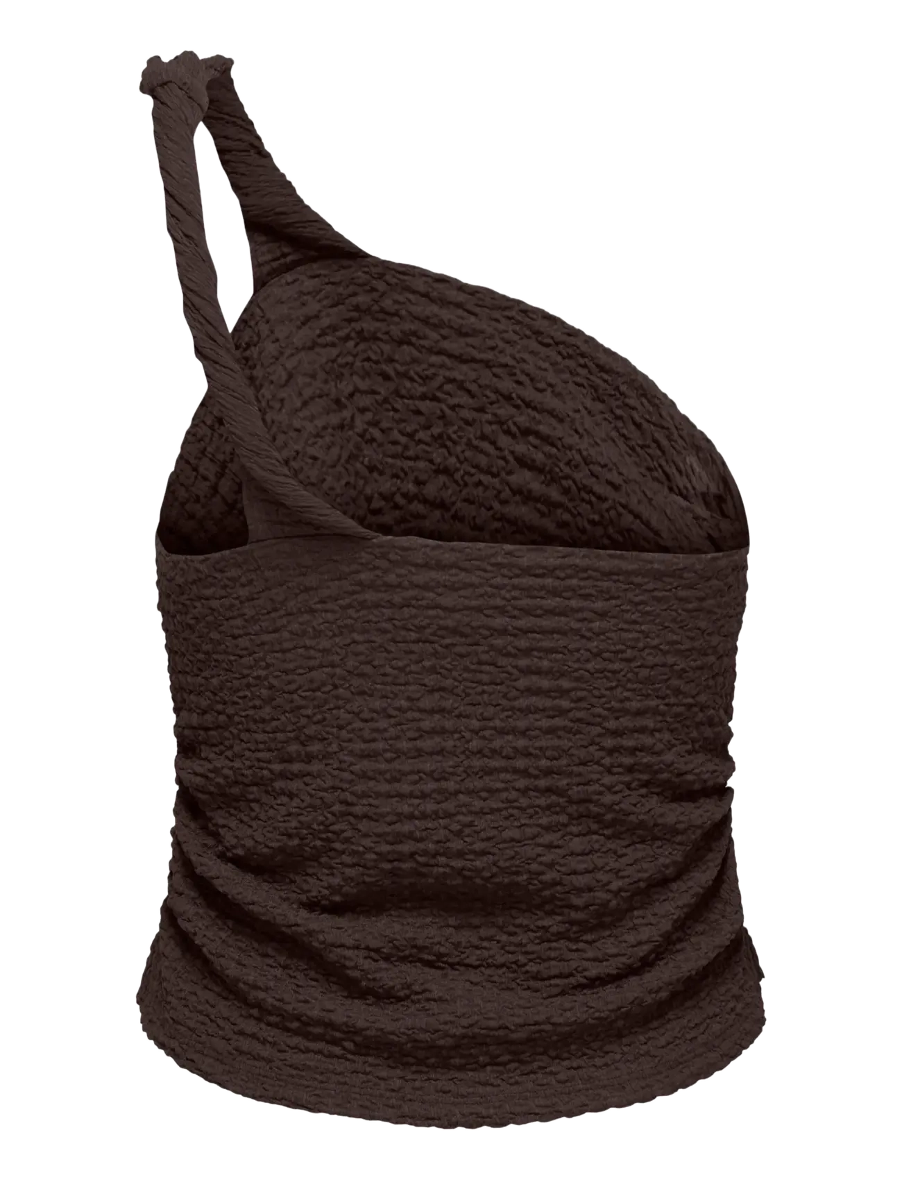 ONLY - ONLERIKKA ASSYMETRIC CRINKLE TOP PNT - hauts sans manches - coffee bean - 1