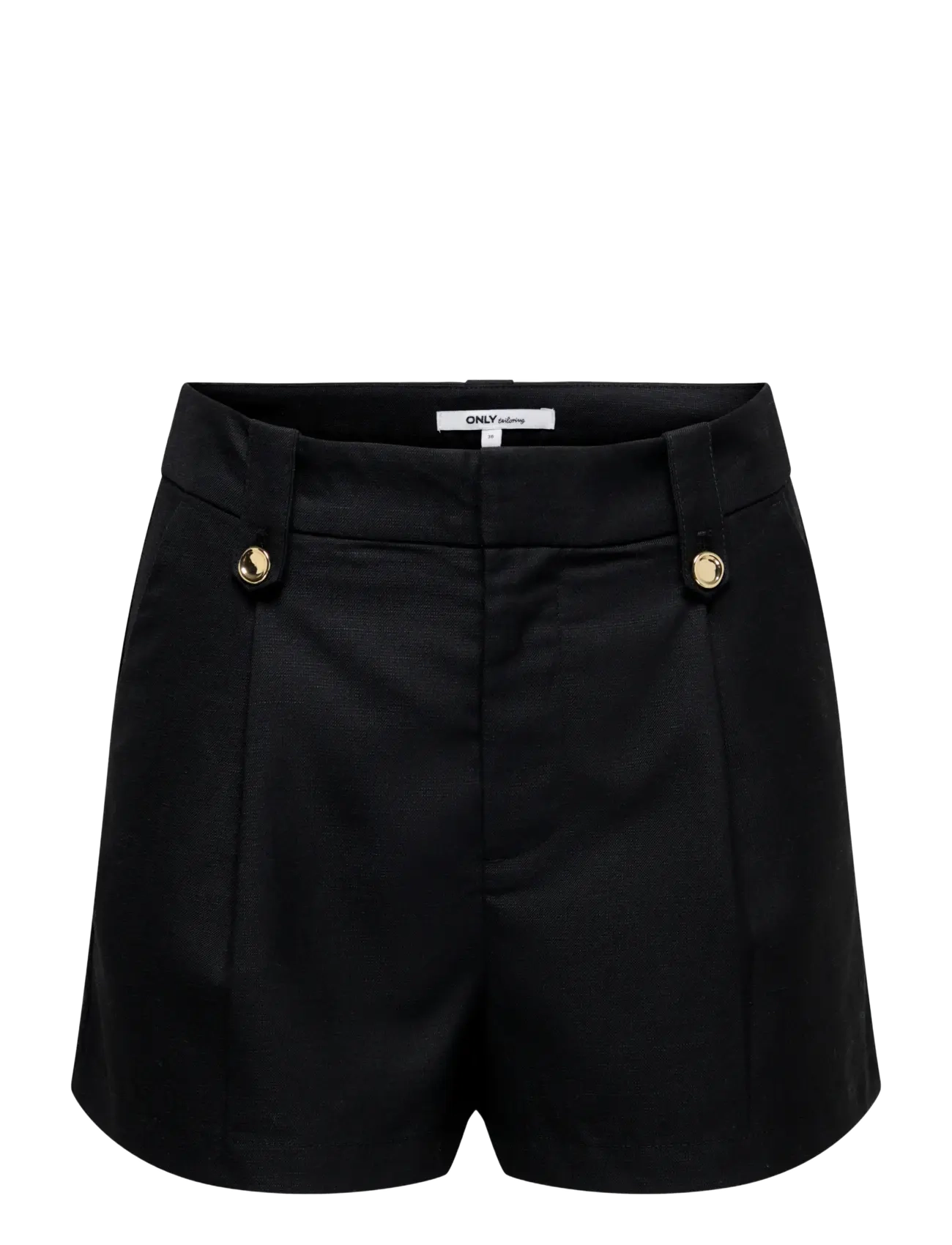 ONLY Onlbaia Hw Linen Bl Shorts Tlr Schwarz - 38 - Damen