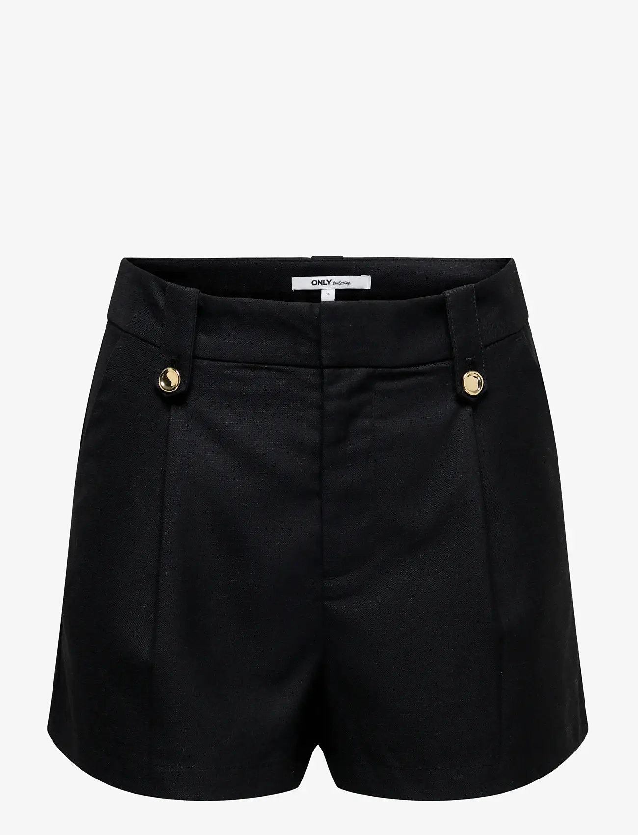 ONLY - ONLBAIA HW LINEN BL SHORTS TLR - casual shorts - black - 1