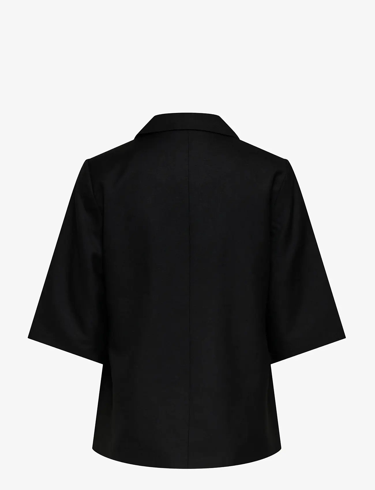 ONLY - ONLBAIA 2/4 LINEN BL BLAZER TLR - enkeltradede blazere - black - 2