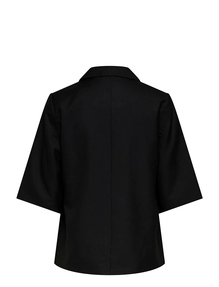 ONLY - ONLBAIA 2/4 LINEN BL BLAZER TLR - enkeltspente blazere - black - 2
