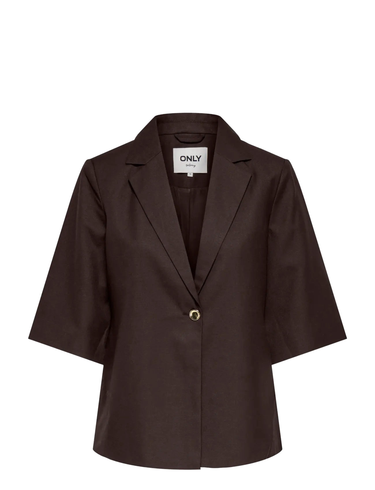 ONLY ONLBAIA 2/4 LINEN BL BLAZER TLR - Transitional Layering - COFFEE BEAN / brown