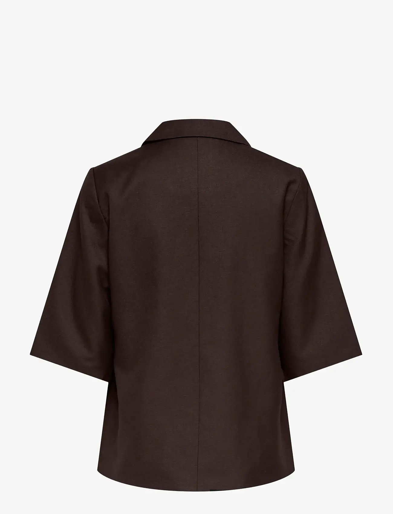 ONLY - ONLBAIA 2/4 LINEN BL BLAZER TLR - enkeltradede blazere - coffee bean - 2