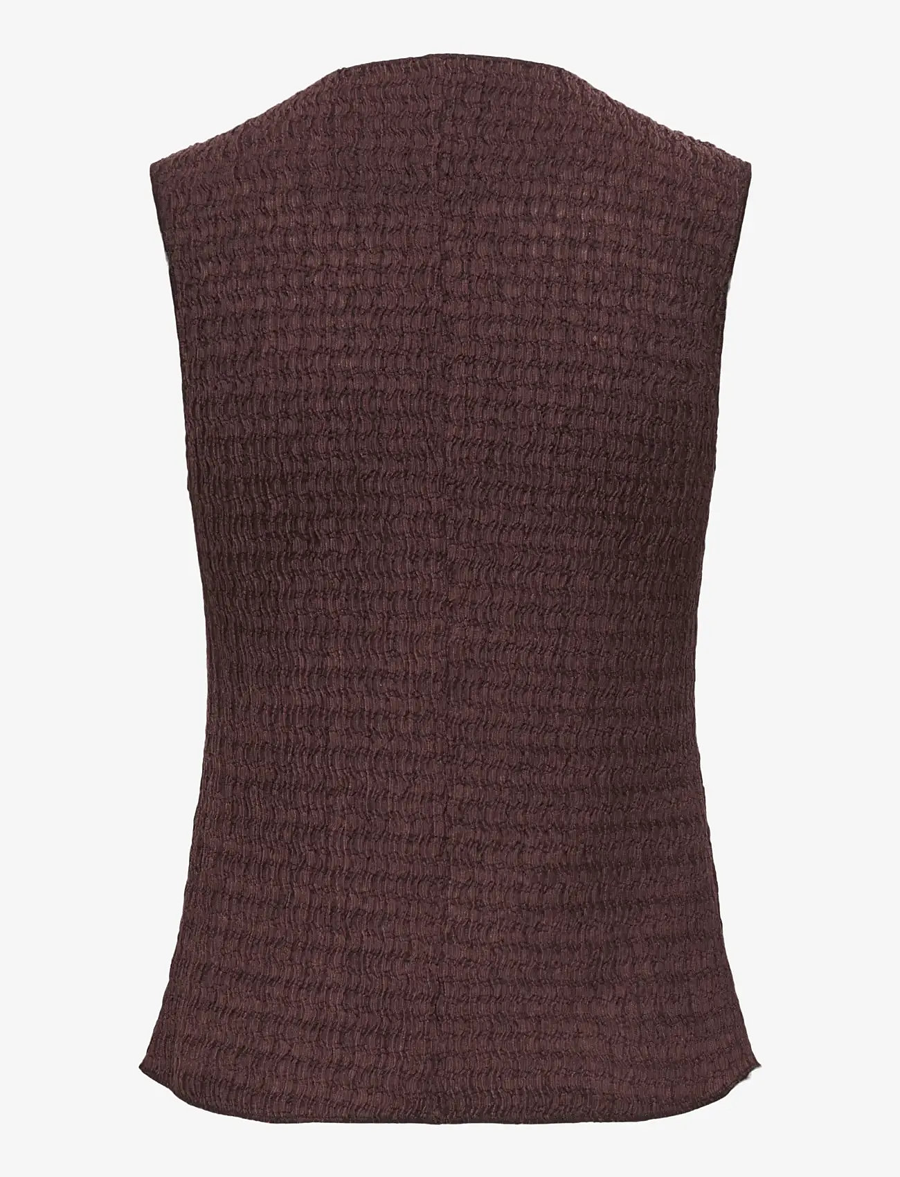 ONLY - ONLILSE S/L STRUCTURE VEST JRS NOOS - knitted vests - deep mahogany - 2