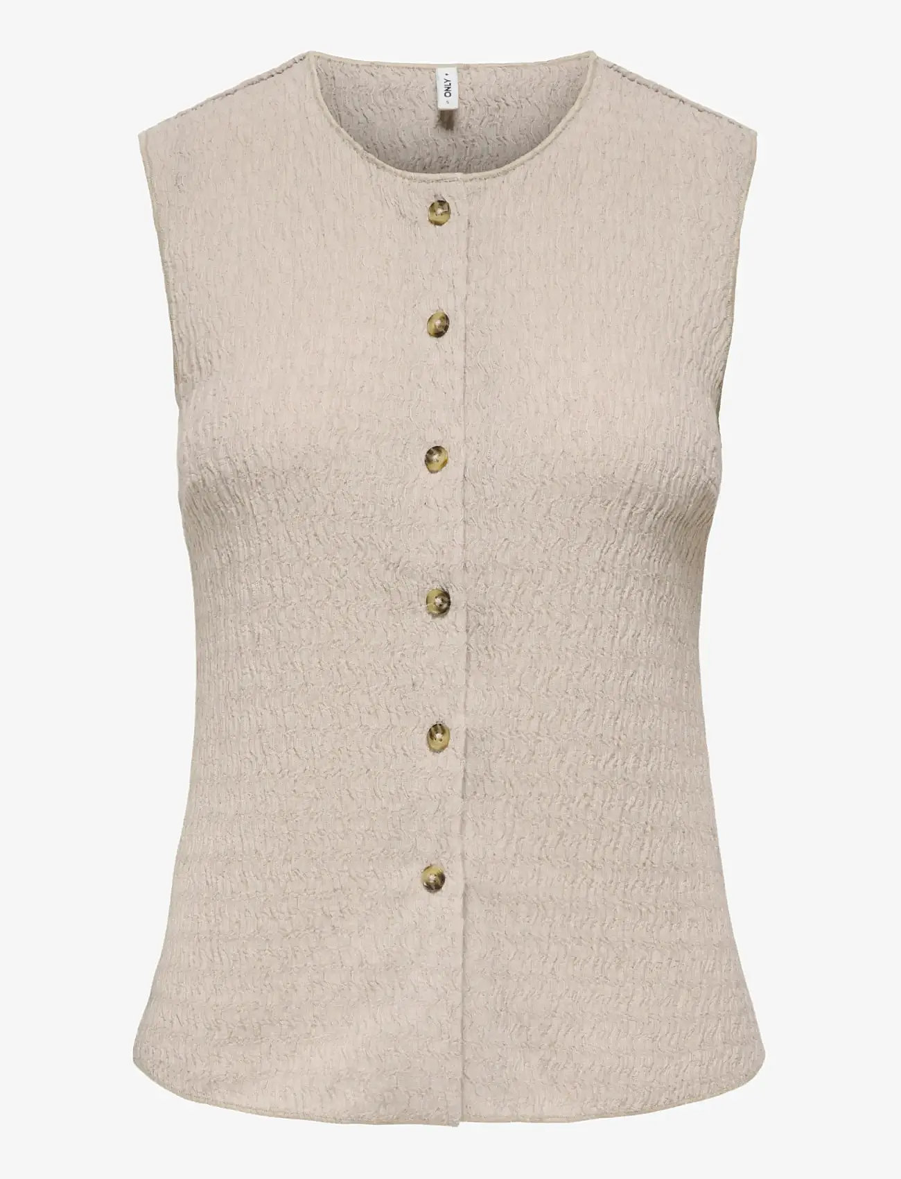 ONLY - ONLILSE S/L STRUCTURE VEST JRS NOOS - knitted vests - silver lining - 1