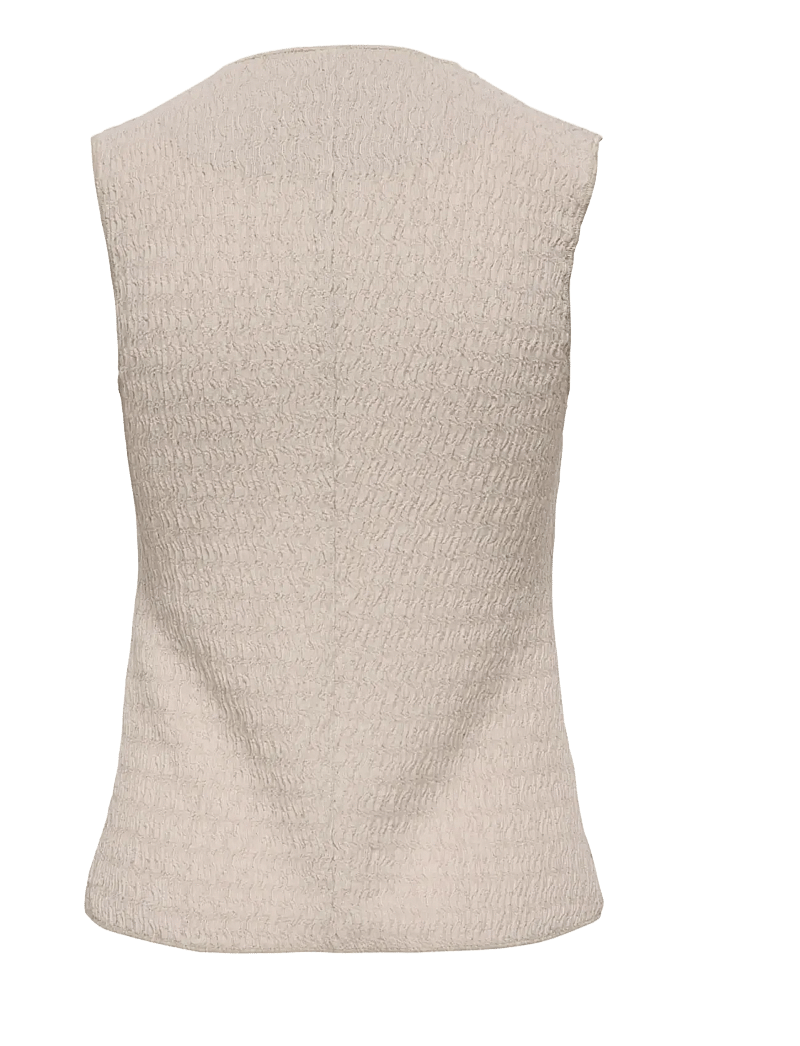 ONLY - ONLILSE S/L STRUCTURE VEST JRS NOOS - gestrickte westen - silver lining - 2