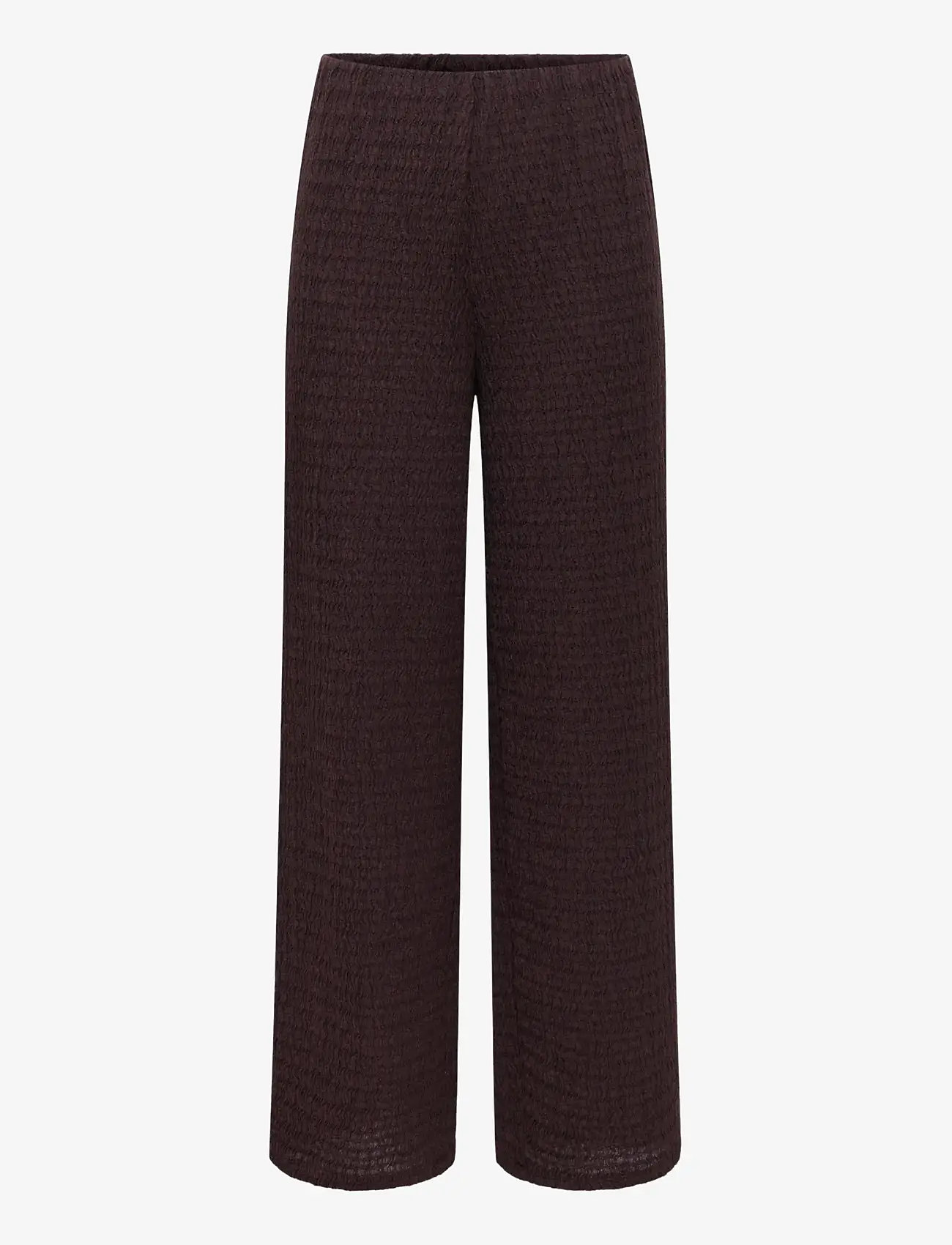 ONLY - ONLILSE PANT STRUCTURE JRS NOOS - hosen mit weitem bein - deep mahogany - 1