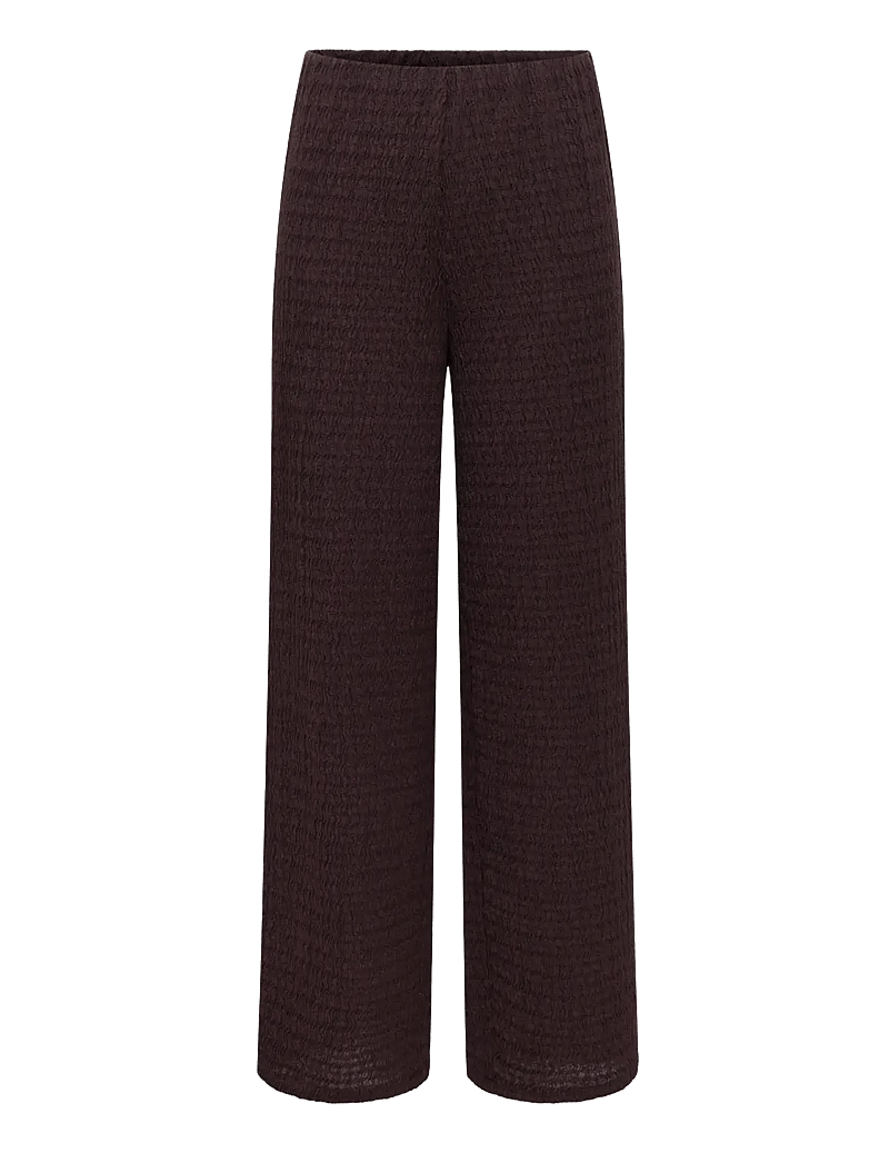 ONLY - ONLILSE PANT STRUCTURE JRS NOOS - hosen mit weitem bein - deep mahogany - 1