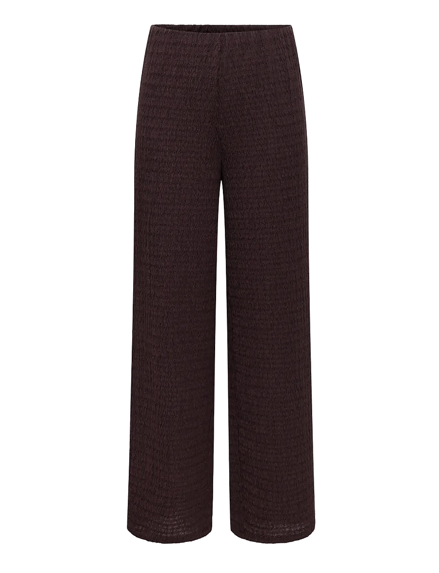 ONLY - ONLILSE PANT STRUCTURE JRS NOOS - hosen mit weitem bein - deep mahogany - 1