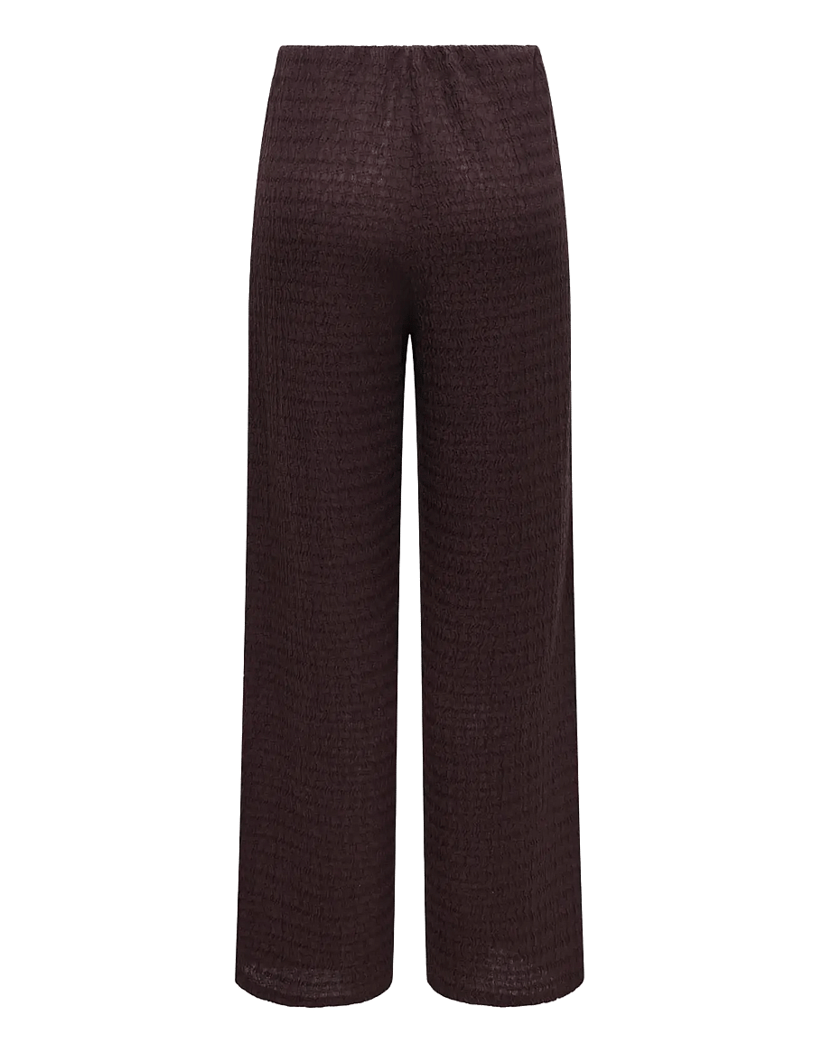 ONLY - ONLILSE PANT STRUCTURE JRS NOOS - hosen mit weitem bein - deep mahogany - 2