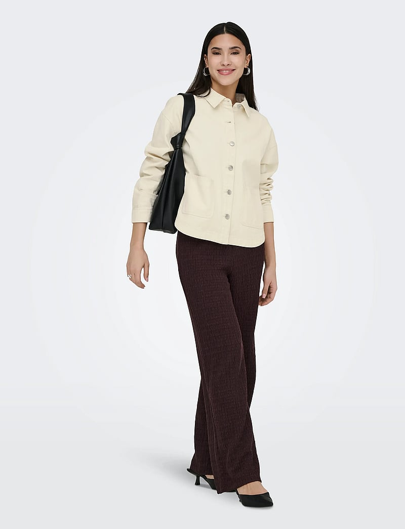 ONLY - ONLILSE PANT STRUCTURE JRS NOOS - hosen mit weitem bein - deep mahogany - 4