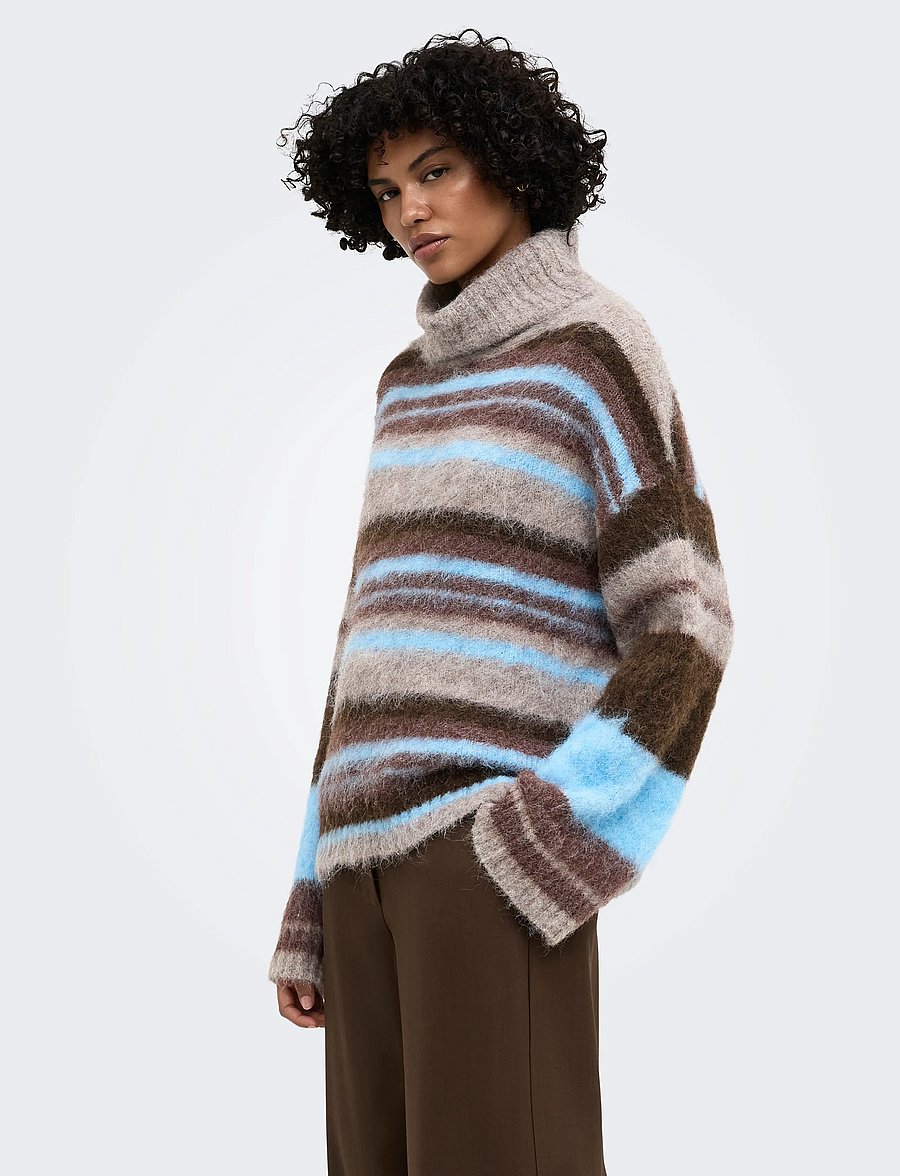 ONLY - ONLPERIL LS ROLLNECK EX KNT - taupe gray - 0