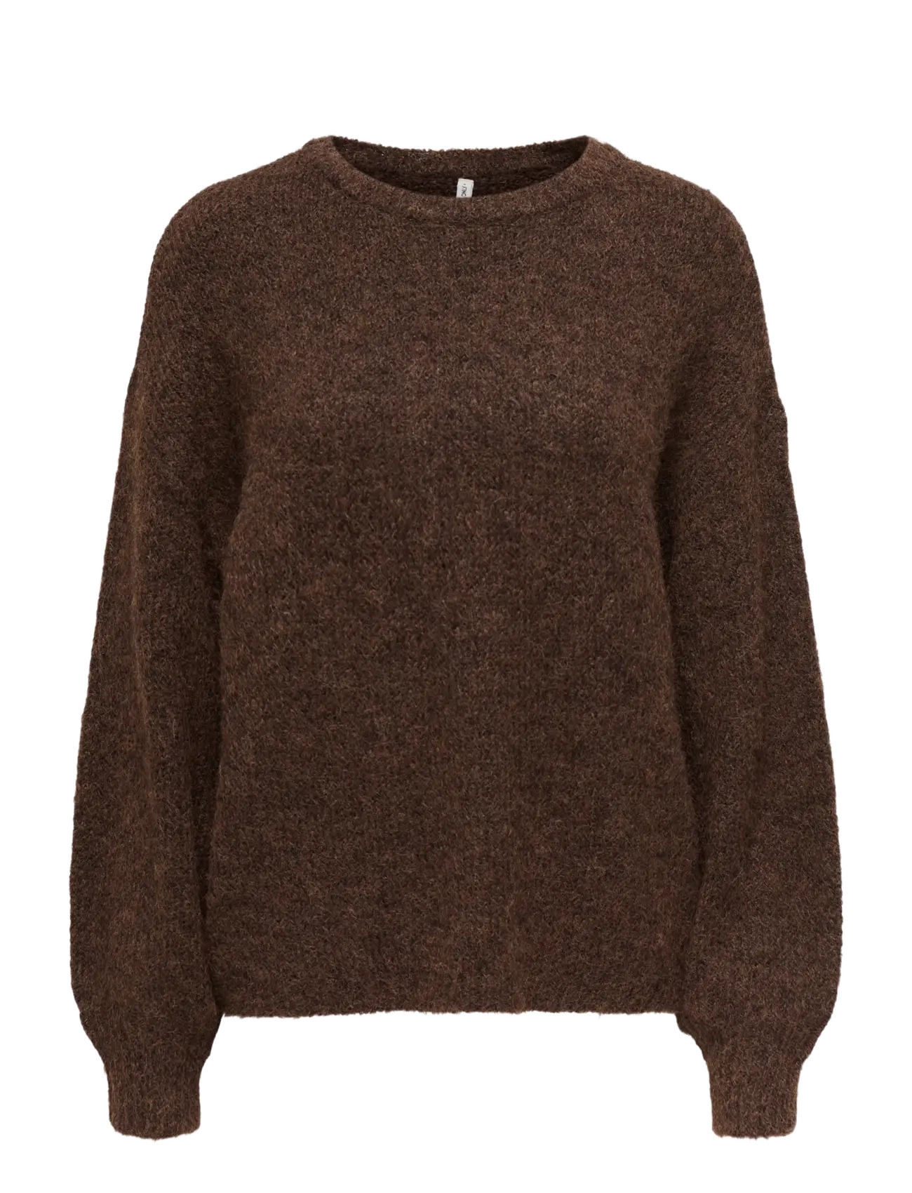 ONLY ONLNELLIE LS O-NECK KNT NOOS - Only - COFFEE BEAN / brown