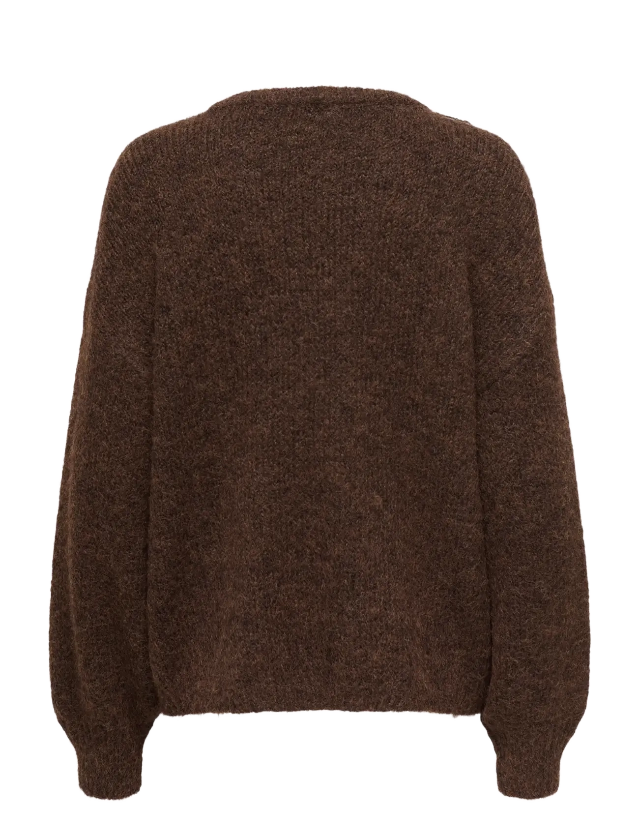 ONLY - ONLNELLIE LS O-NECK KNT NOOS - coffee bean - 2