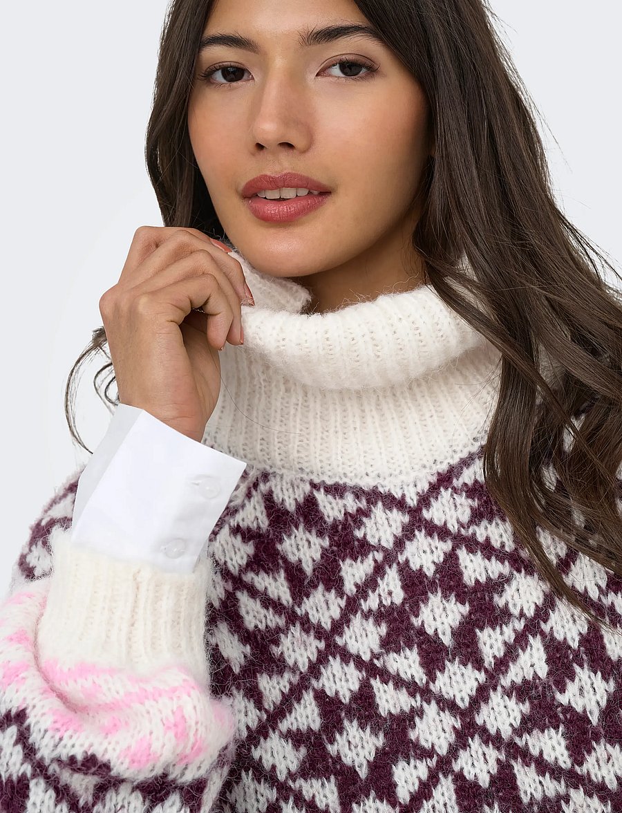 ONLY - ONLCARO LS ROLLNECK CC KNT - birch - 5