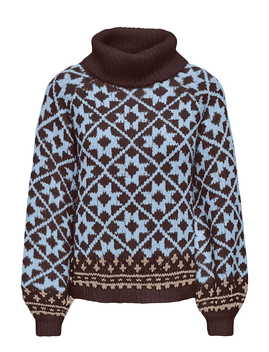 ONLY - ONLCARO LS ROLLNECK CC KNT - stickade tröjor - coffee bean - 1