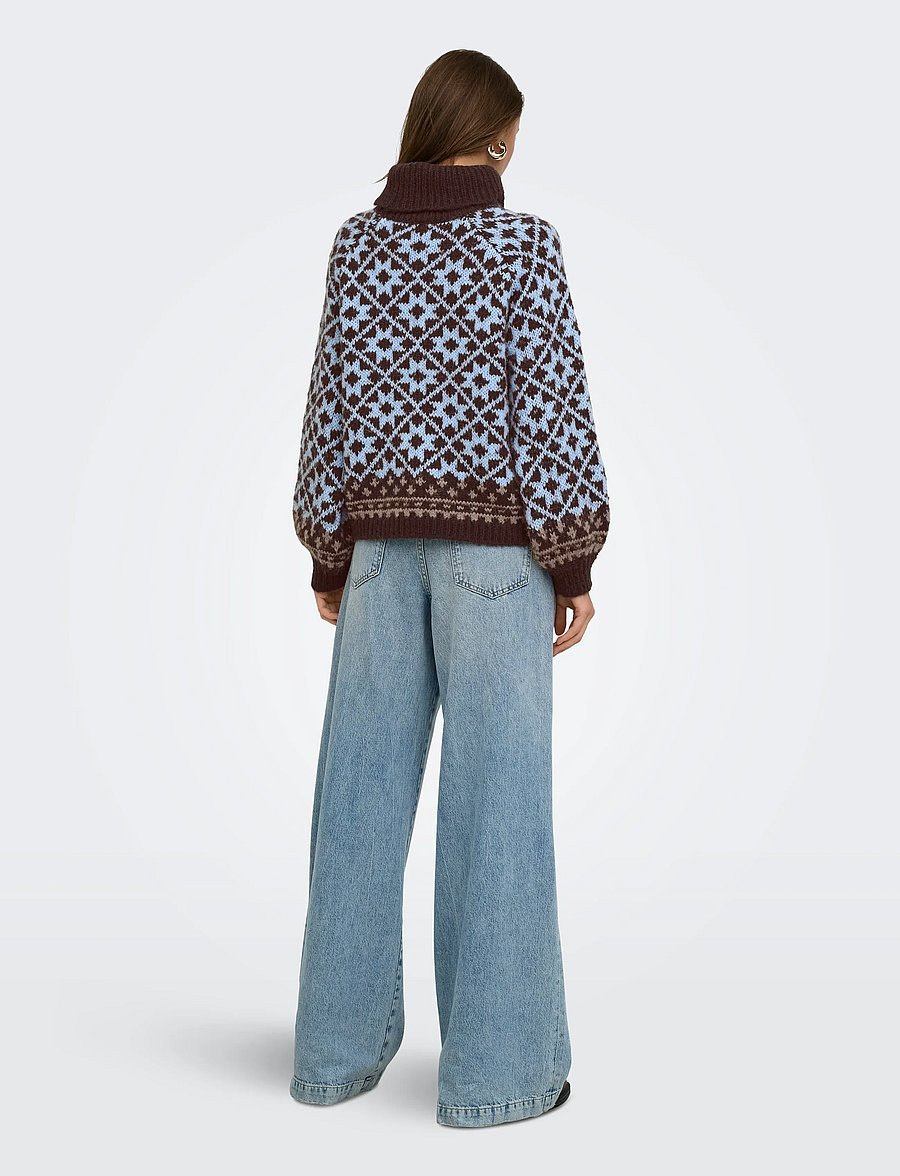 ONLY - ONLCARO LS ROLLNECK CC KNT - stickade tröjor - coffee bean - 3