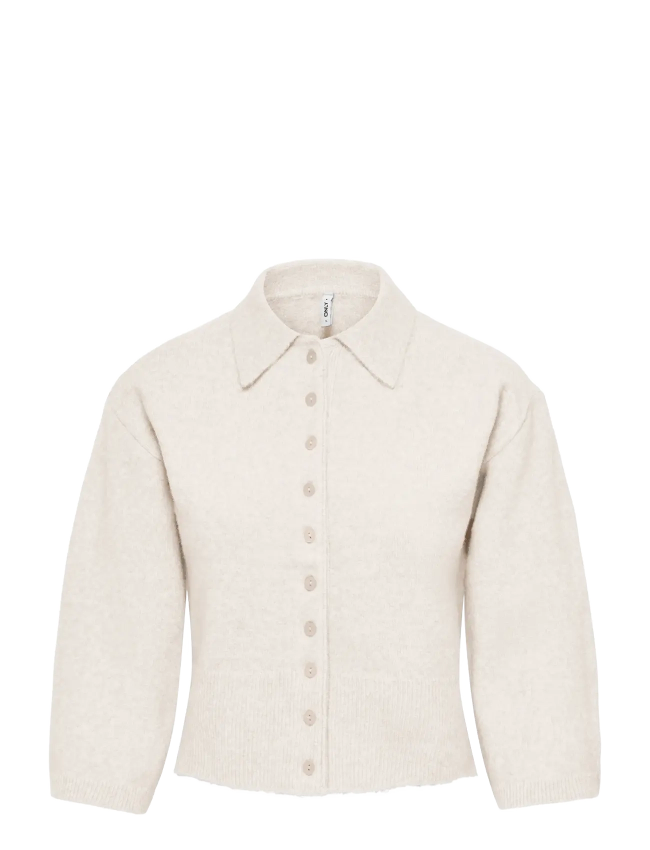 ONLY ONLMACEY 3/4 POLO CARDIGAN NCA KNT - Only - BIRCH / cream