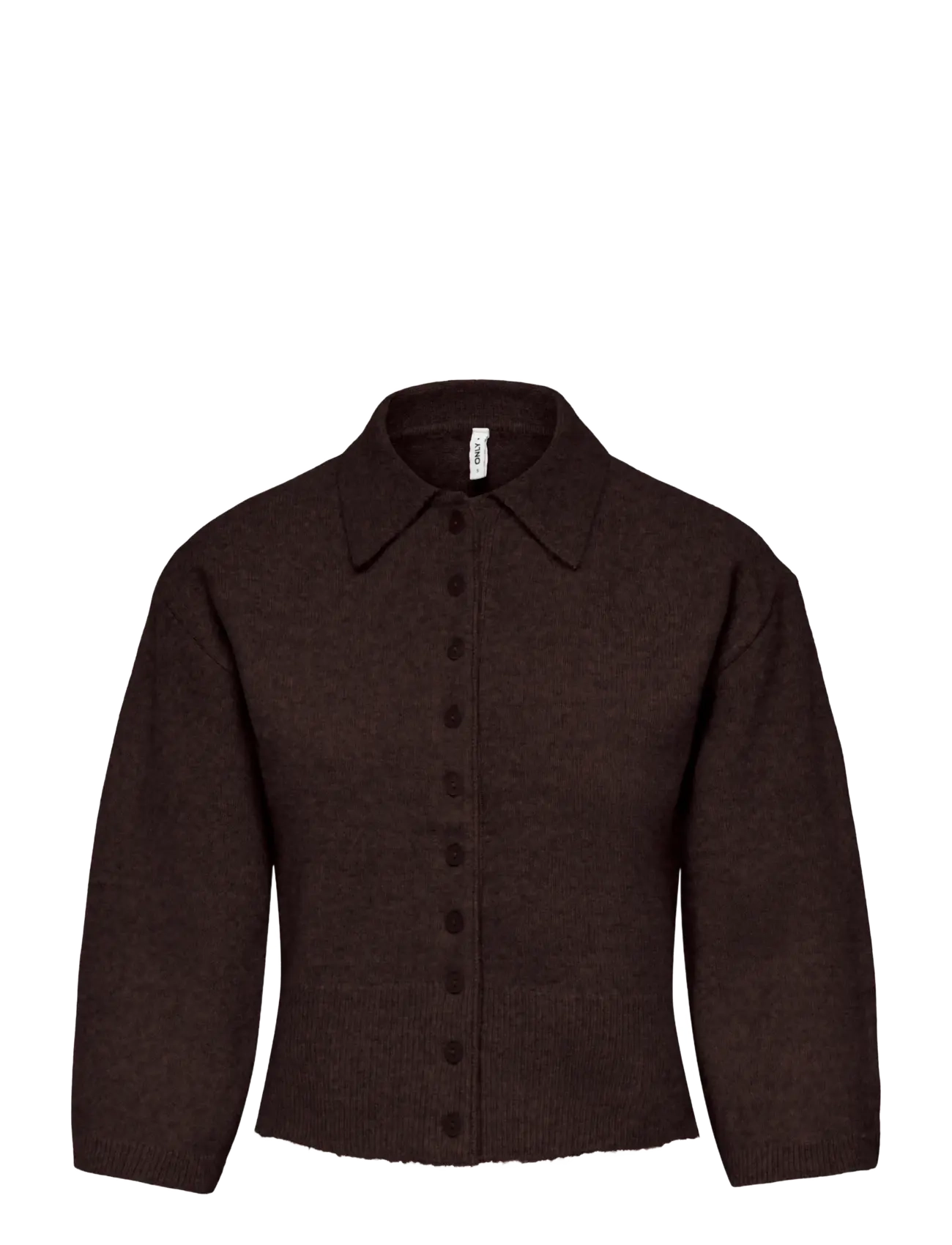 ONLY ONLMACEY 3/4 POLO CARDIGAN NCA KNT - Only - COFFEE BEAN / brown