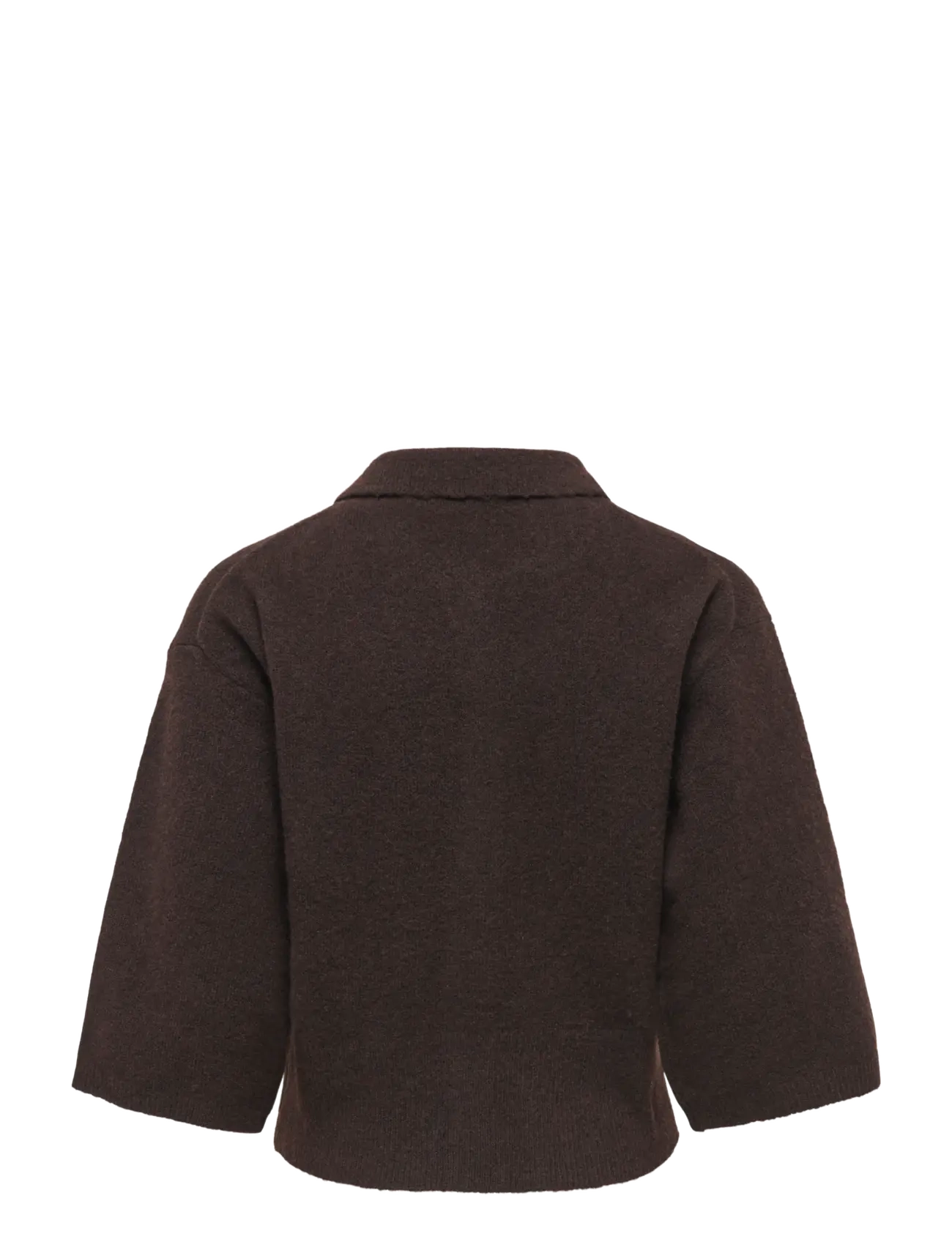 ONLY - ONLMACEY 3/4 POLO CARDIGAN NCA KNT - herbstliche kleidung - coffee bean - 2