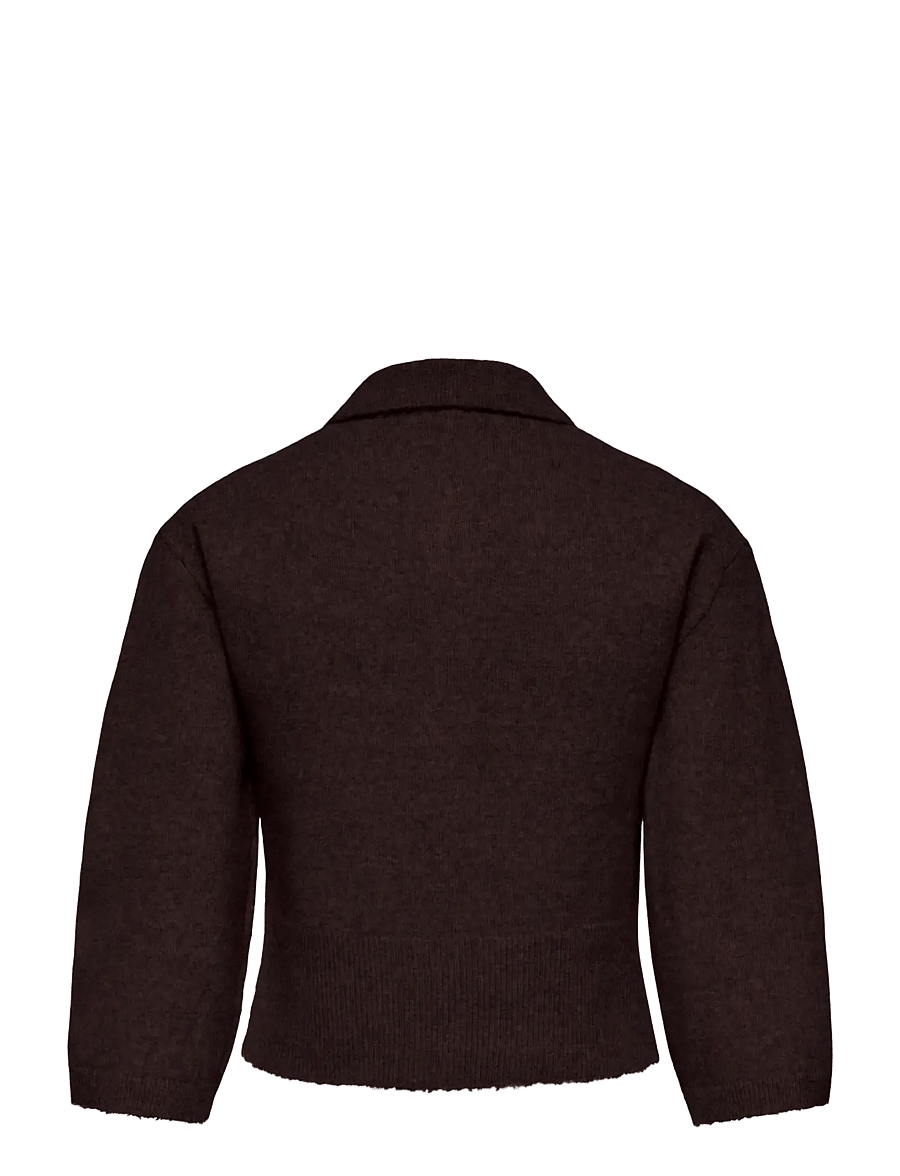 ONLY - ONLMACEY 3/4 POLO CARDIGAN NCA KNT - koftor - coffee bean - 2