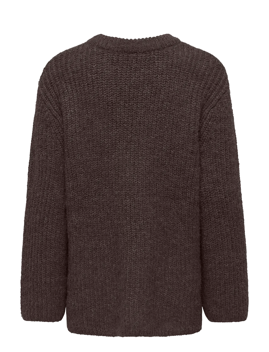 ONLY - ONLMAGGIE LS LONG O-NECK CC KNT - stickade tröjor - coffee bean - 1