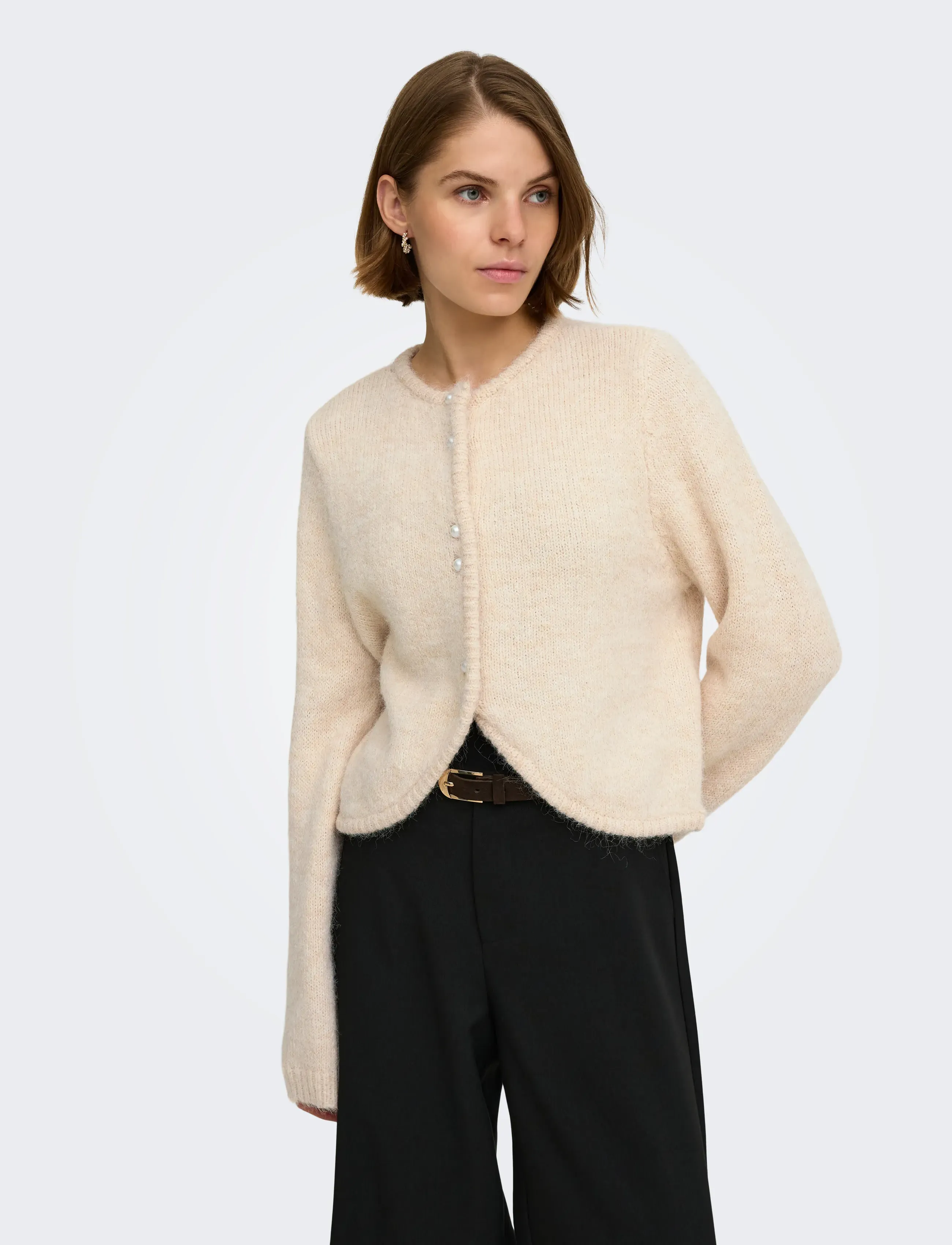 ONLY - ONLZAGGIE LS BUTTON CARDI CC KNT - koftor - birch - 0