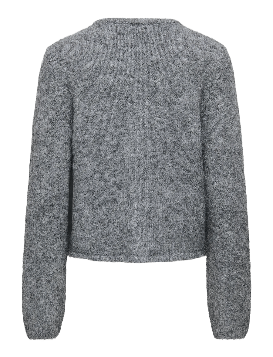 ONLY - ONLZAGGIE LS BUTTON CARDI CC KNT - dark grey melange - 2