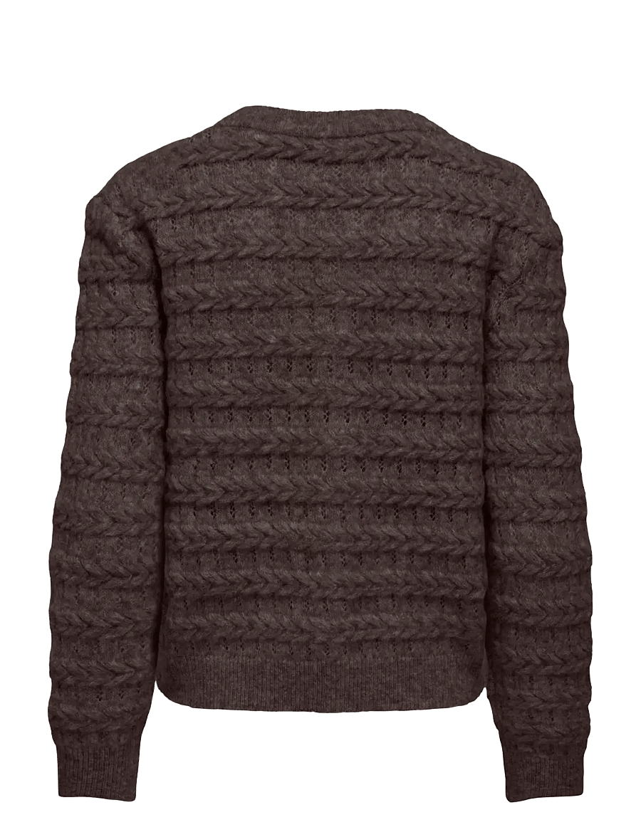ONLY - ONLCABALA LS CABEL CARDIGAN CC KNT - koftor - coffee bean - 1