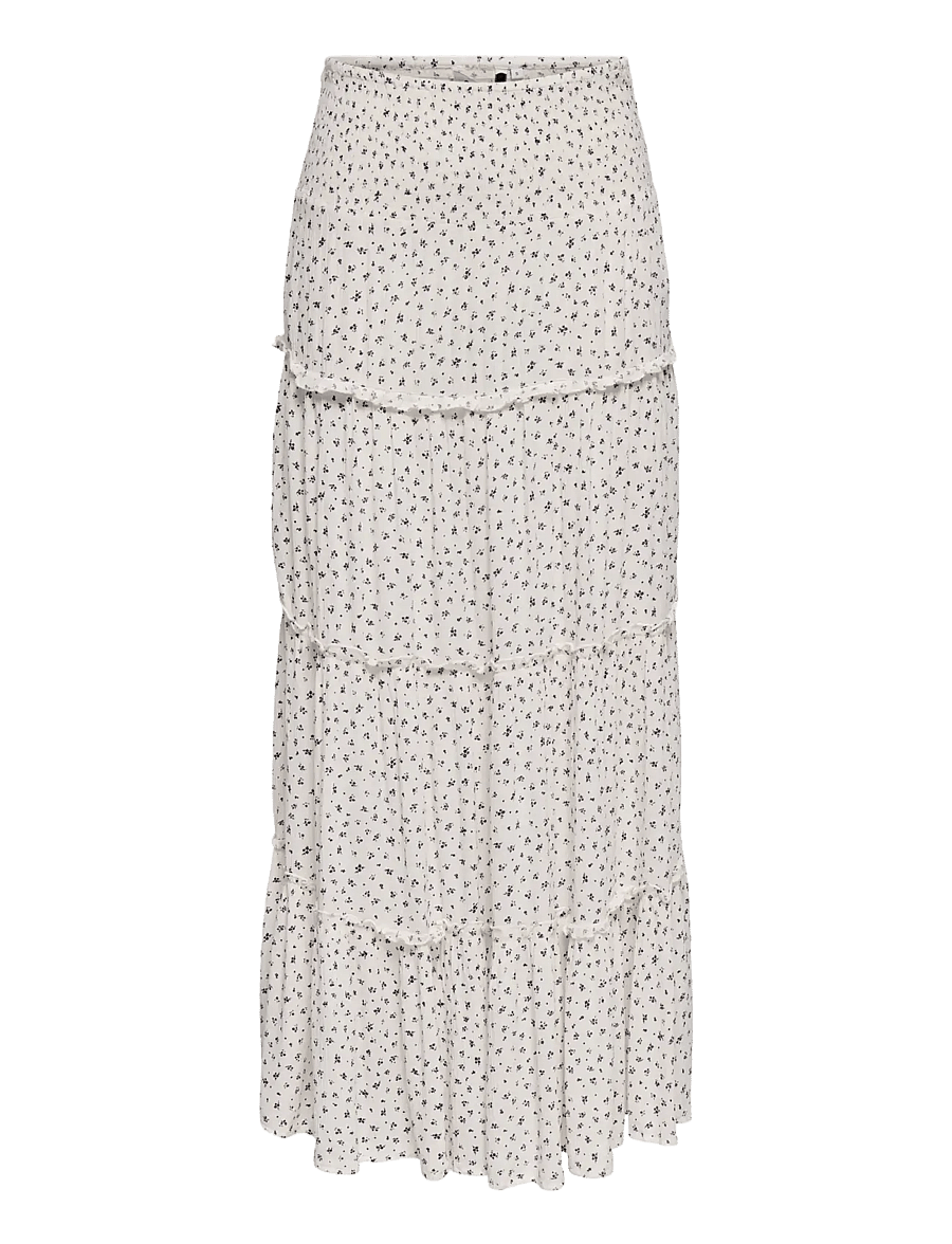 ONLY - ONLFERNANDA LIFE LAYRED LONG SKIRT NOOS - maksihameet - cloud dancer - 1