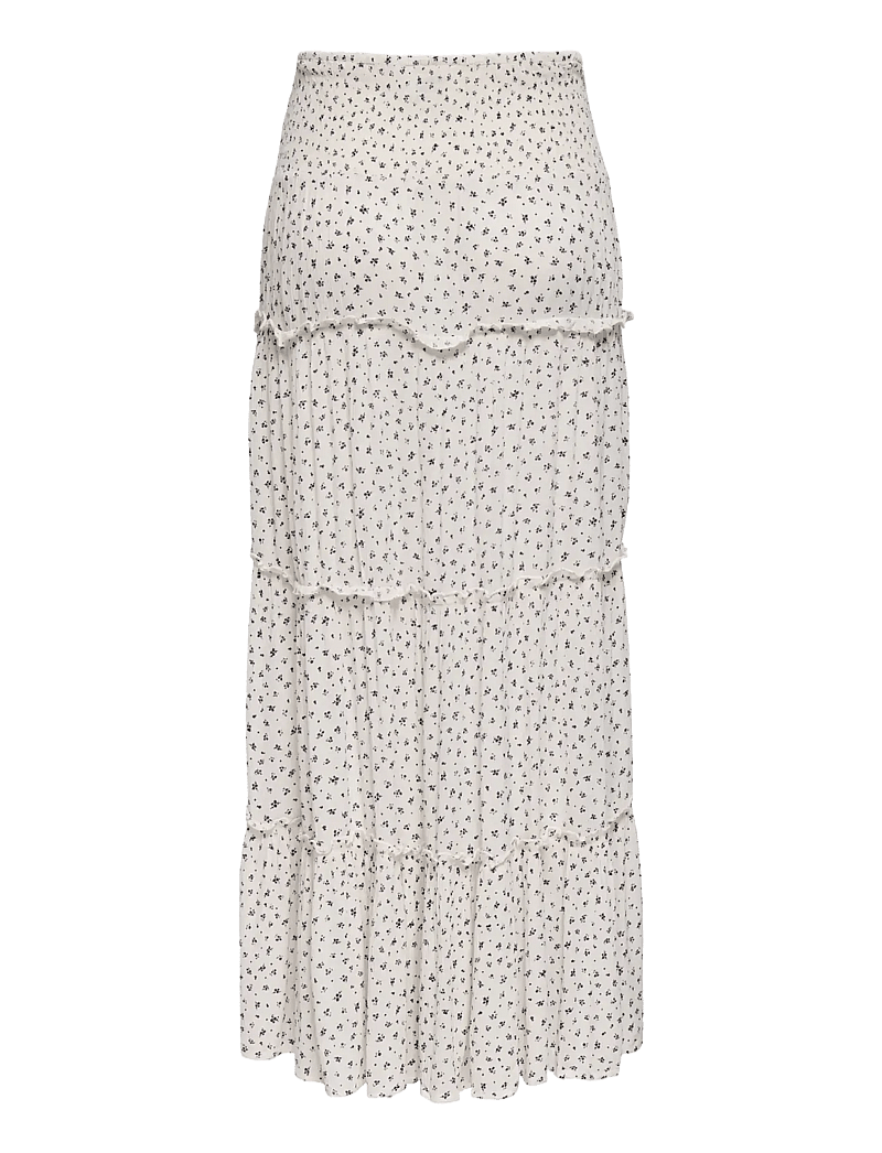 ONLY - ONLFERNANDA LIFE LAYRED LONG SKIRT NOOS - maxi nederdele - cloud dancer - 2