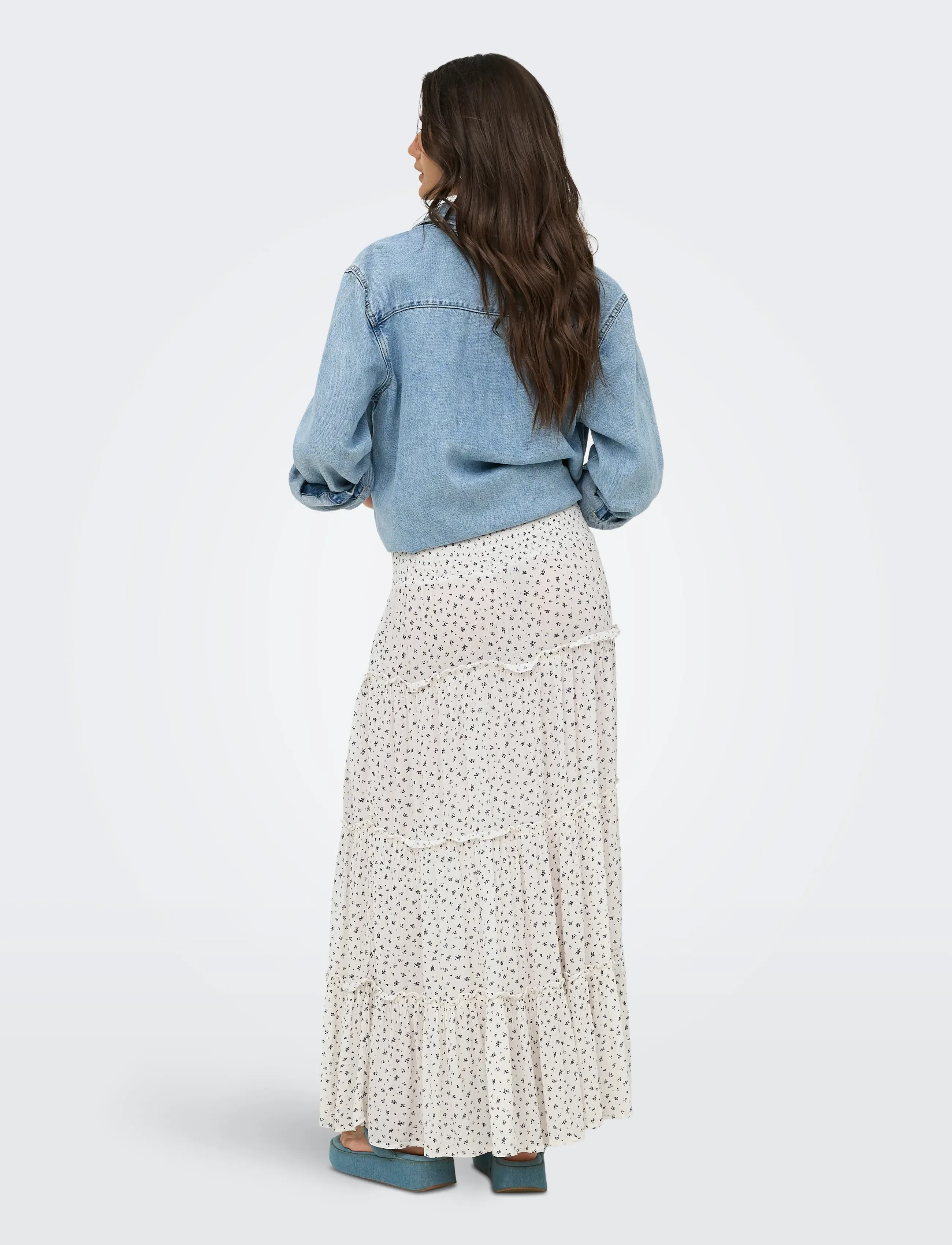 ONLY - ONLFERNANDA LIFE LAYRED LONG SKIRT NOOS - maksihameet - cloud dancer - 3