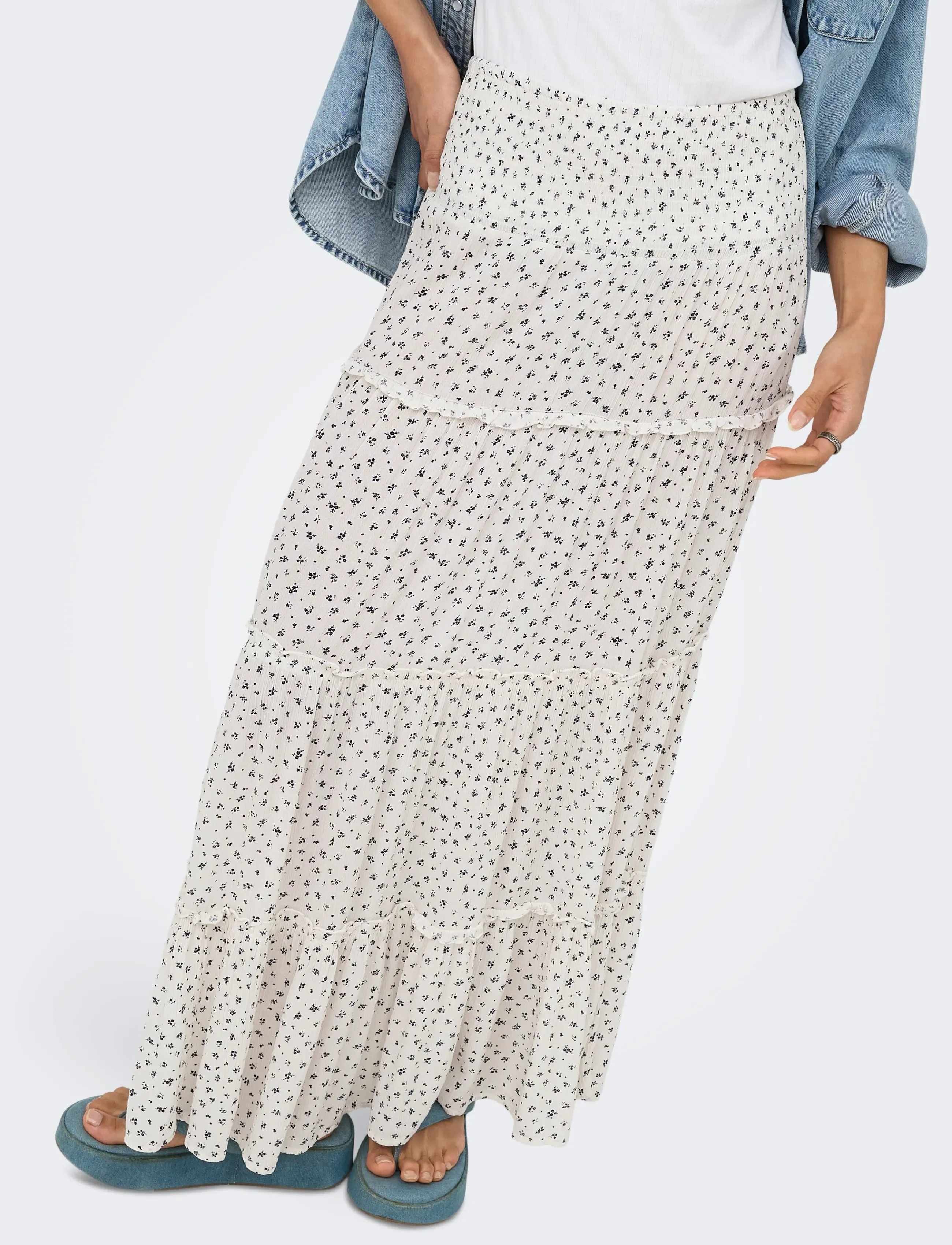 ONLY Onlfernanda Life Layred Long Skirt Noos maxikjolar dam – bild 6