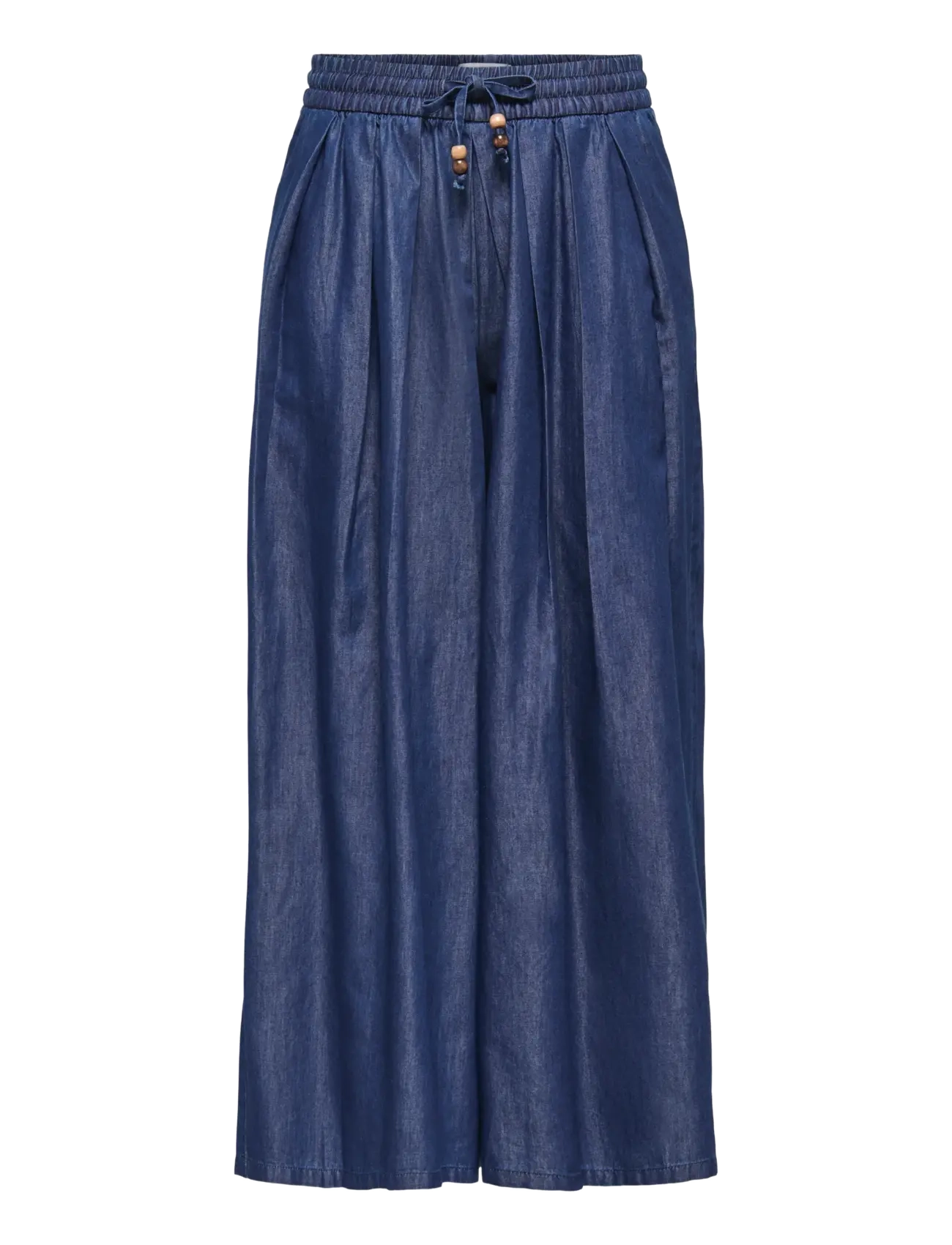 ONLY ONLBEA BEAD HW WIDE PALAZZO DNM QYT - Riided - DARK BLUE DENIM / navy
