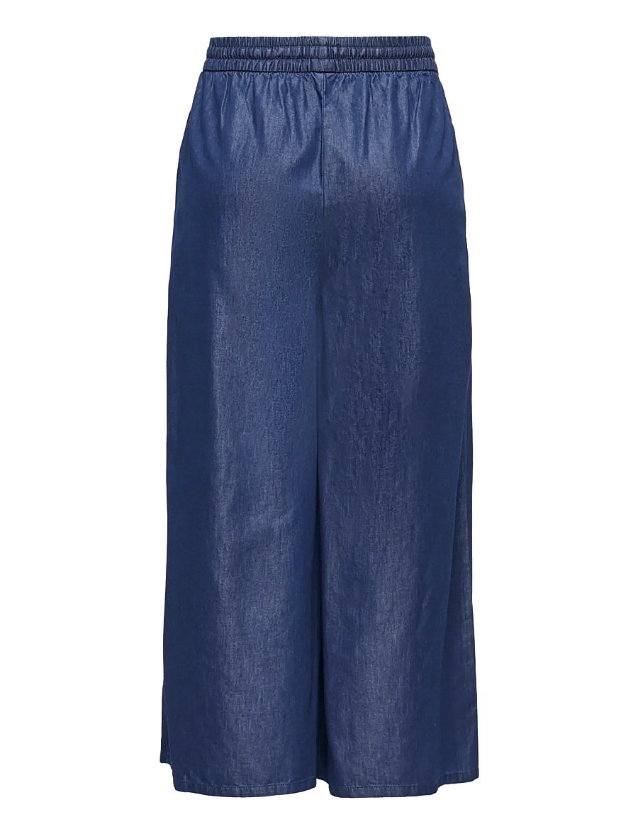 ONLY - ONLBEA BEAD HW WIDE PALAZZO DNM QYT - džinsi ar platām starām - dark blue denim - 2