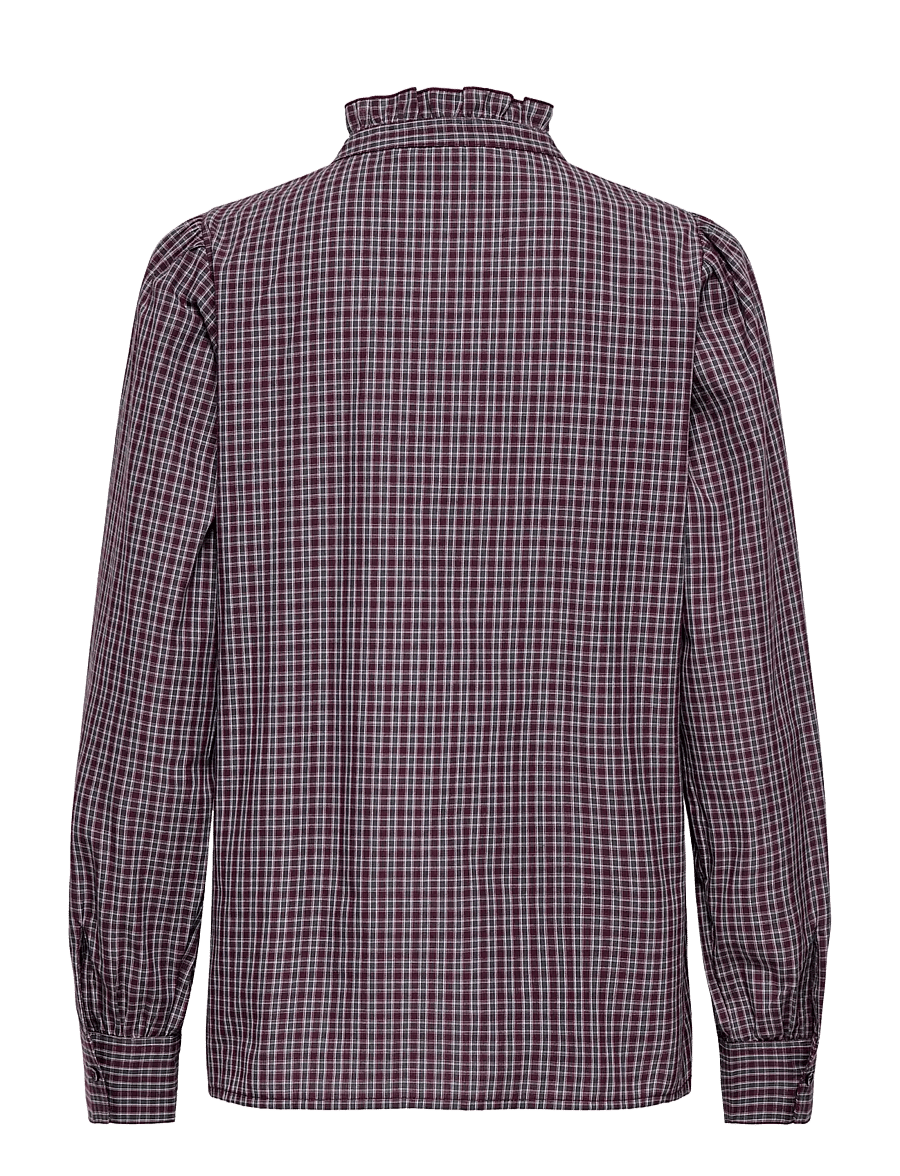 ONLY - ONLFENNA L/S CHECK SHIRT WVN - winetasting - 2