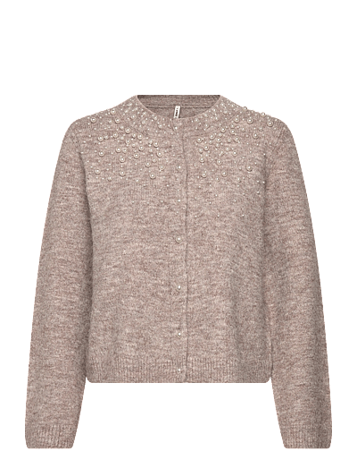 Onlmiggie Ls O-Neck Pearl Cardi Knt Noos - Cardigans