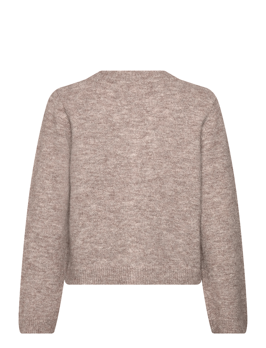 ONLY - ONLMIGGIE LS O-NECK PEARL CARDIGA EX KNT - strickjacken - malt ball - 2