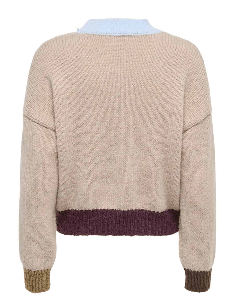 ONLY - ONLOLINA LS CONTRAST HIGHNECK CC KNT - cashmere blue - 2