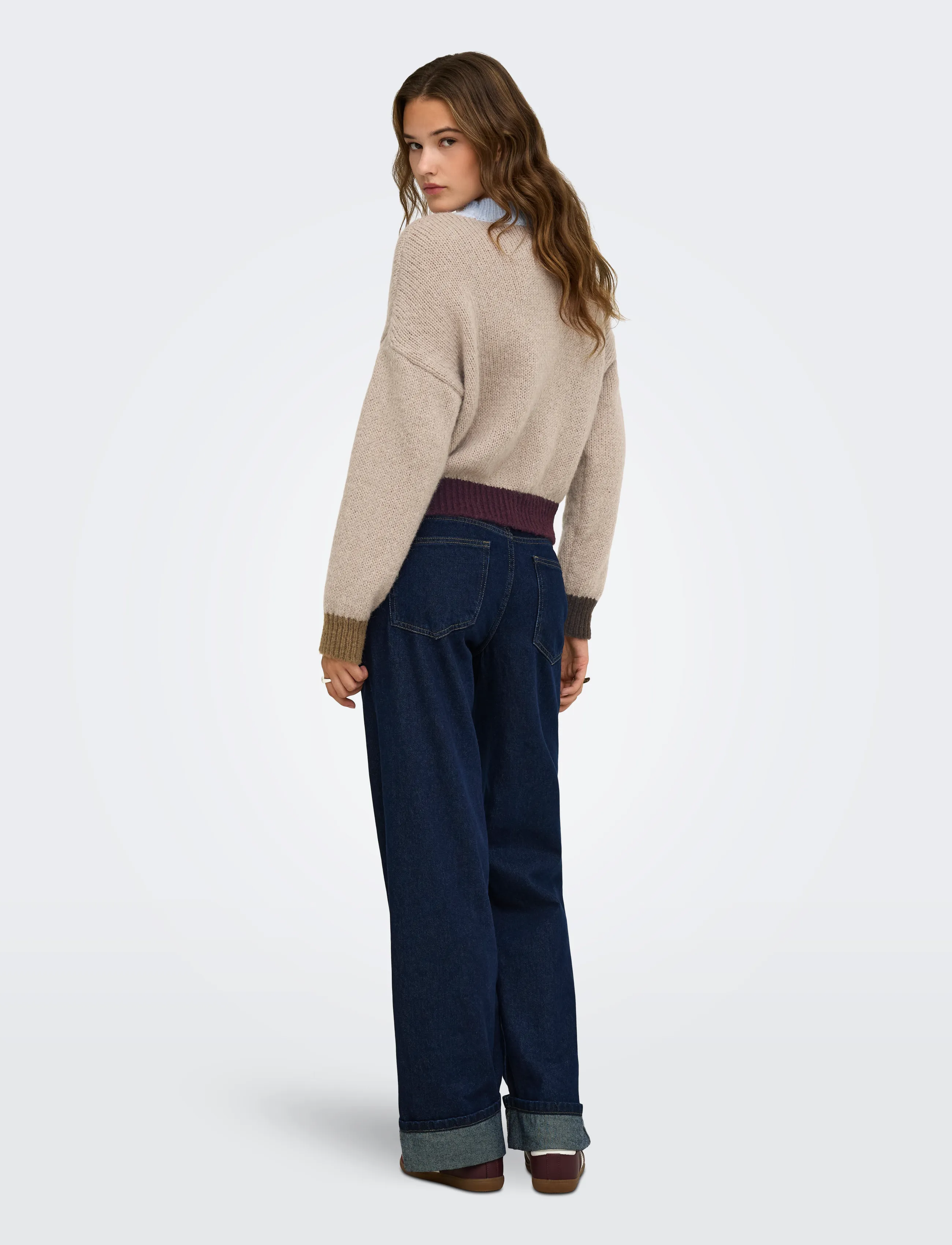 ONLY - ONLOLINA LS CONTRAST HIGHNECK CC KNT - jumpers - cashmere blue - 3