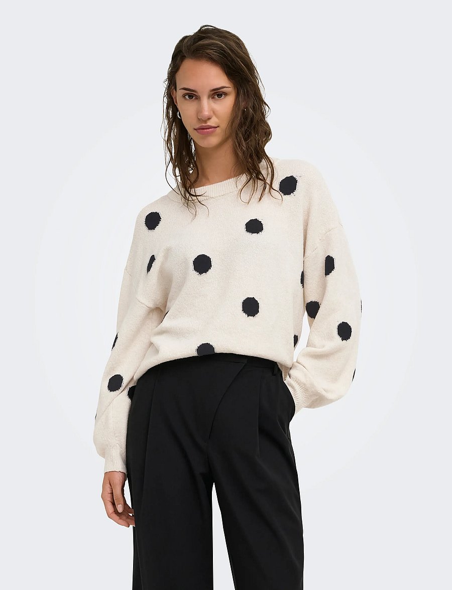 ONLY - ONLRICA LS DETAIL O-NECK CC KNT - pullover - birch - 0